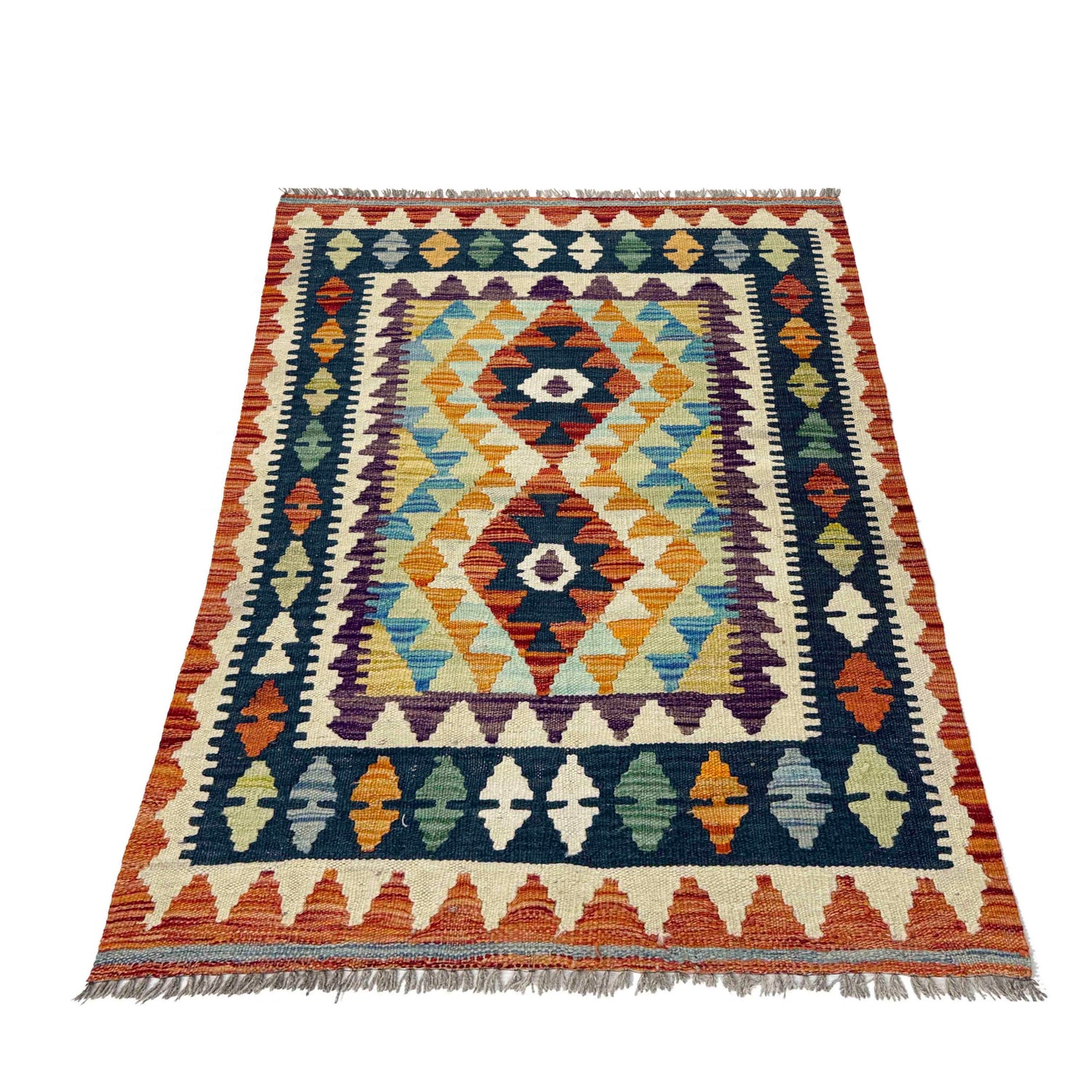 Handmade Vegetable Kilim 2' 7" x 4' 0" (ft) - No. W38161
