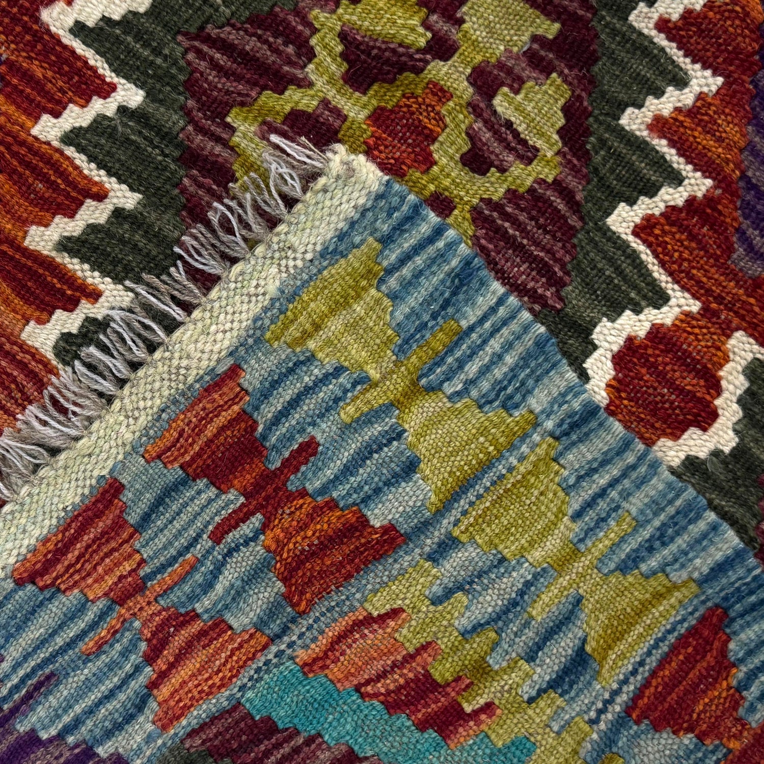 Handmade Vegetable Kelim 2' 11" x 4' 2" (ft) - No. W38162