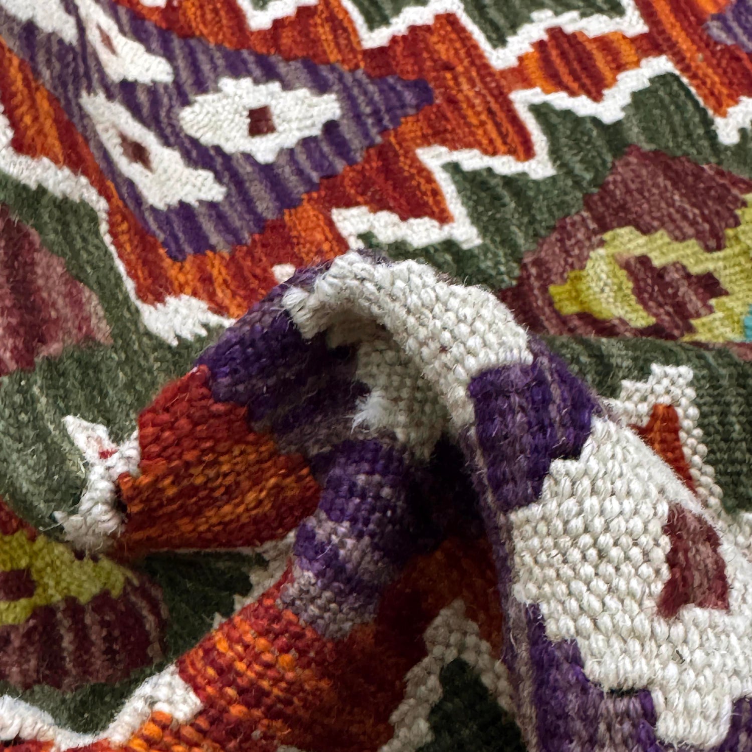 Handmade Vegetable Kelim 2' 11" x 4' 2" (ft) - No. W38162