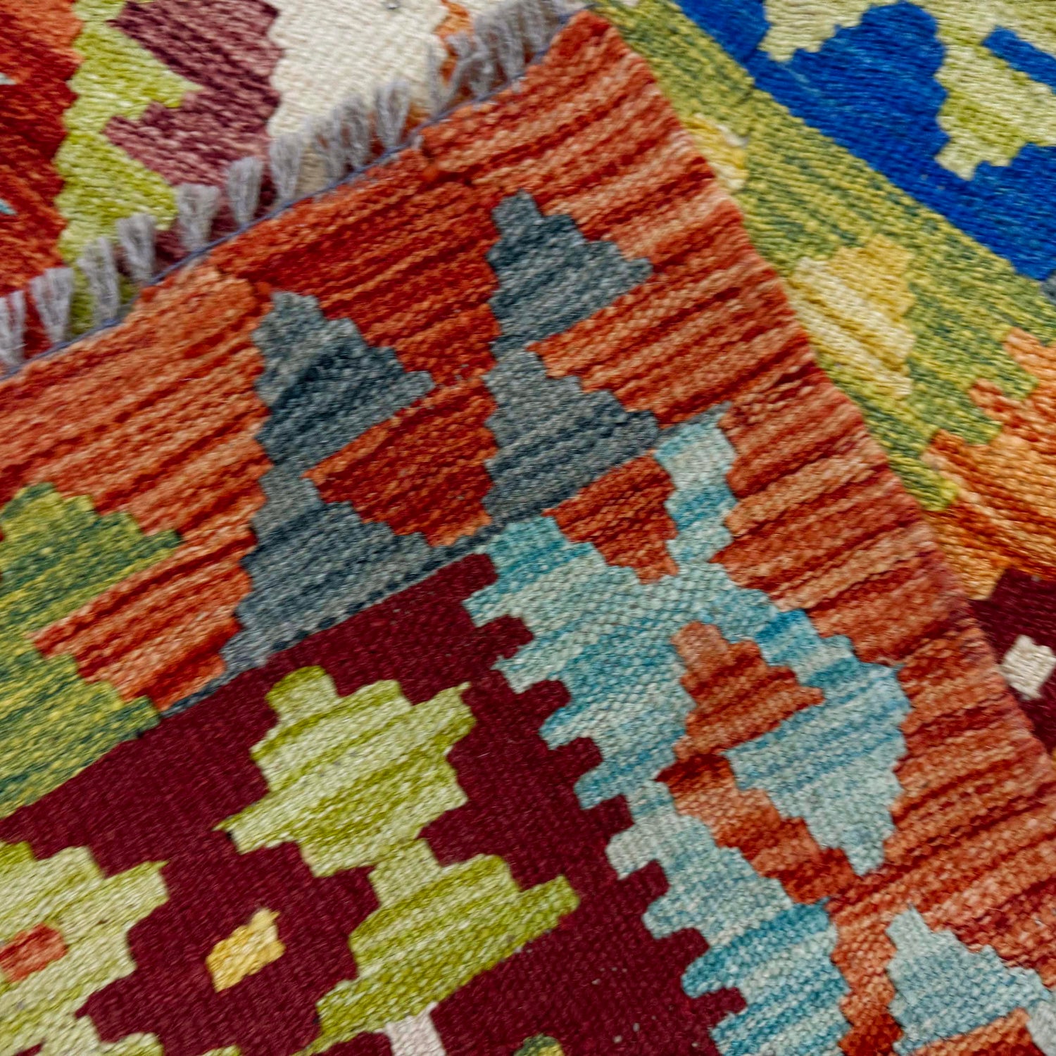 Handmade Vegetable Kelim 4' 11" x 6' 7" (ft) - No. W38207