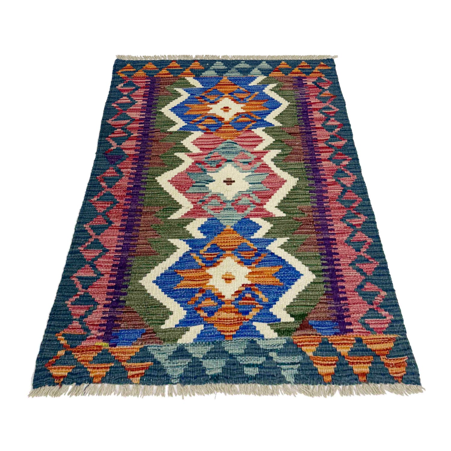 Handmade Vegetable Kilim 2' 5" x 3' 10" (ft) - No. W38223