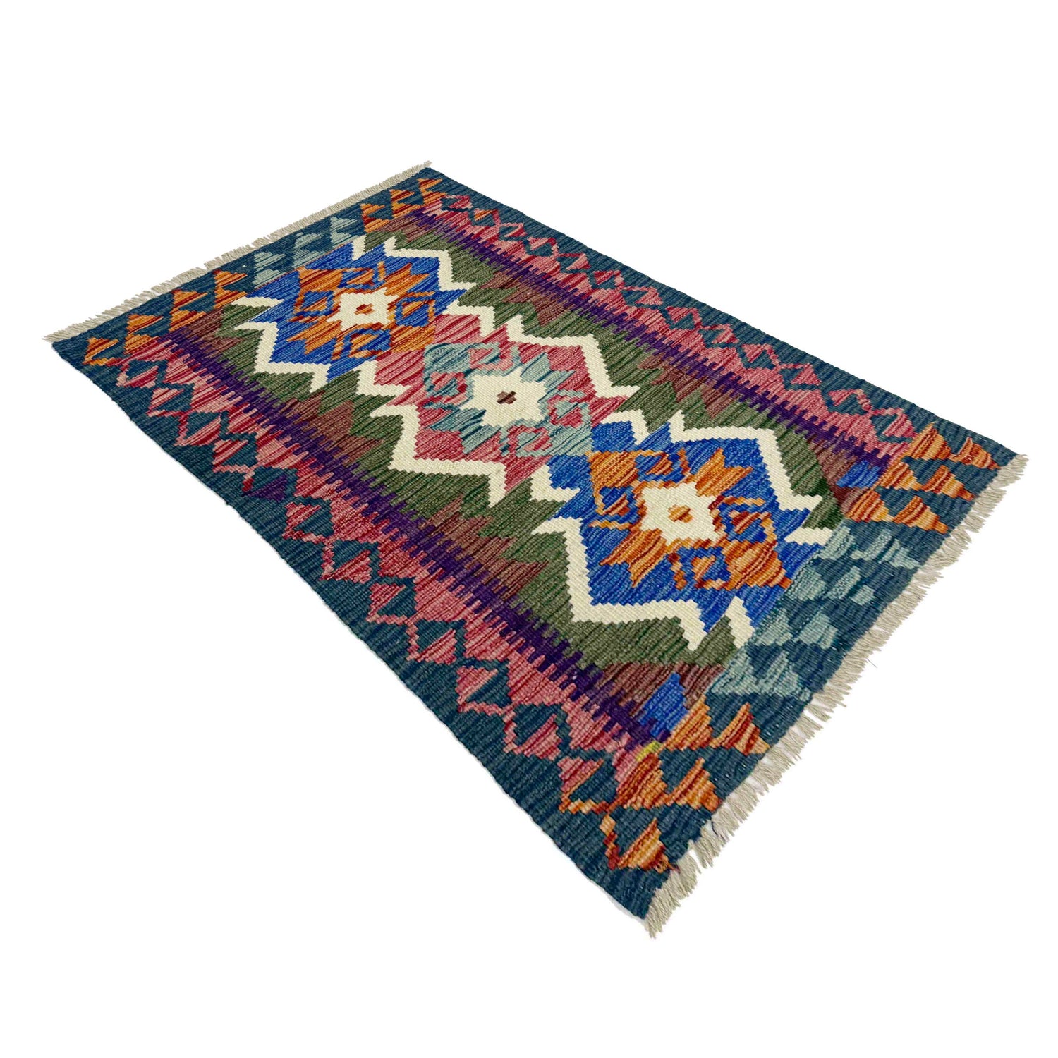 Handmade Vegetable Kilim 2' 5" x 3' 10" (ft) - No. W38223