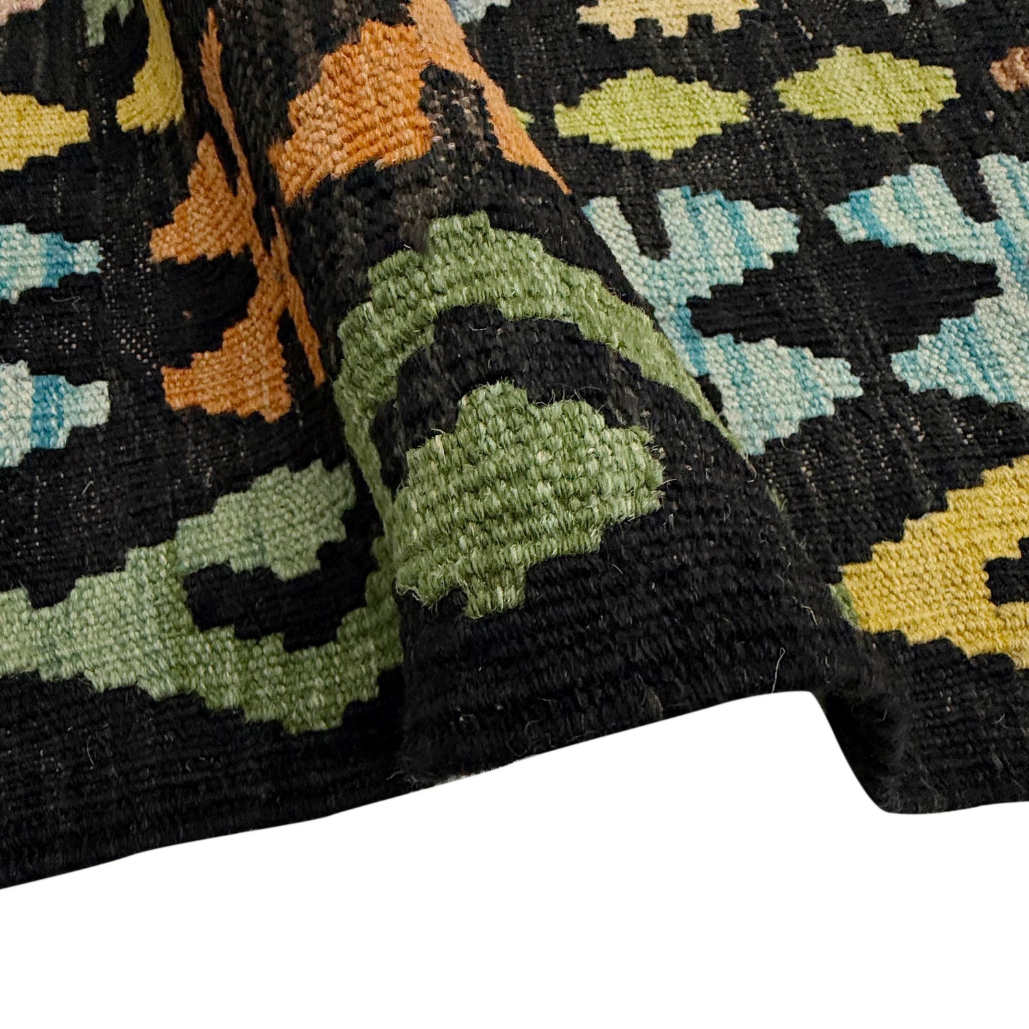 Handmade Vegetable Kilim 6' 11" x 9' 9" (ft) - No. W38228