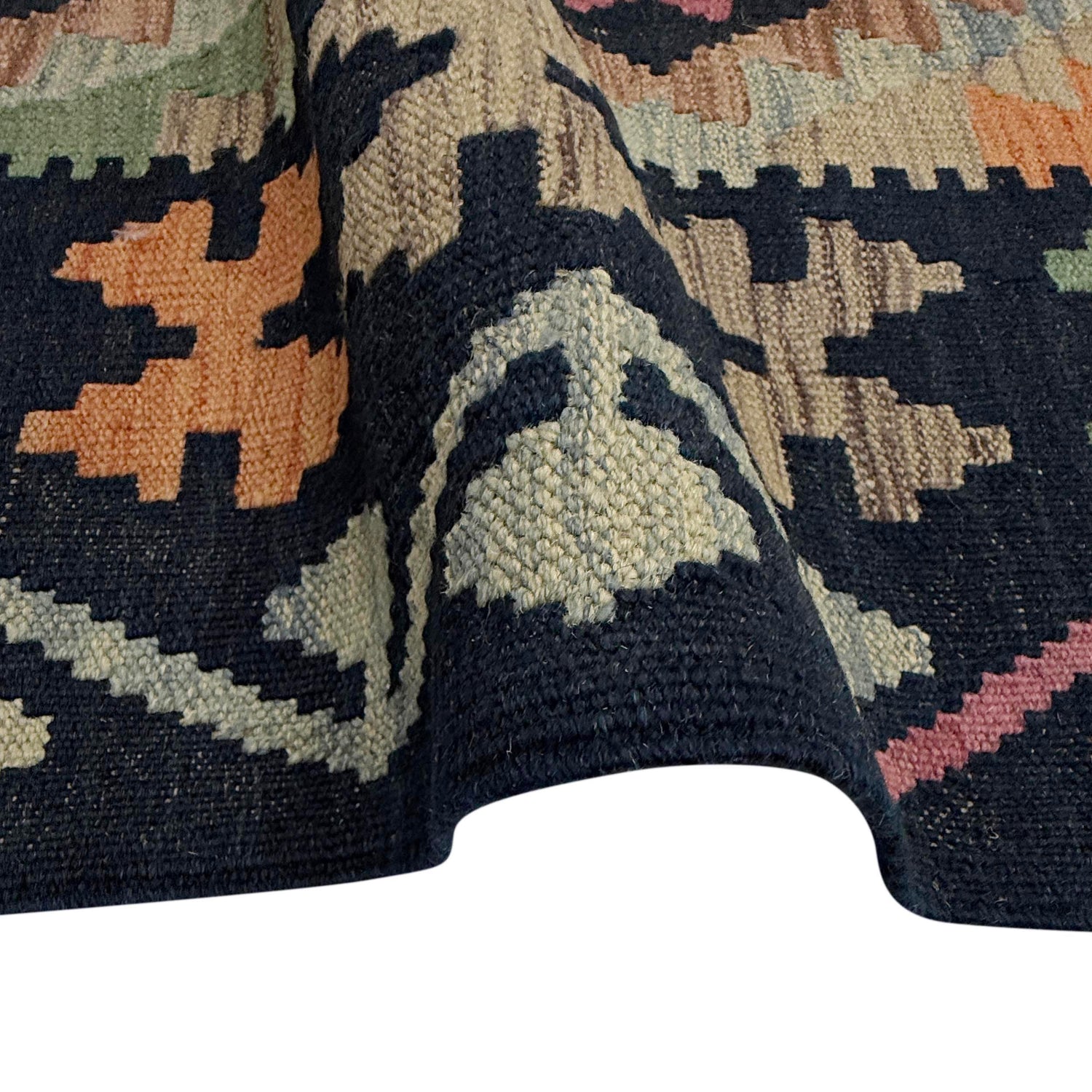 Handmade Vegetable Kilim 6' 6" x 9' 11" (ft) - No. W38230