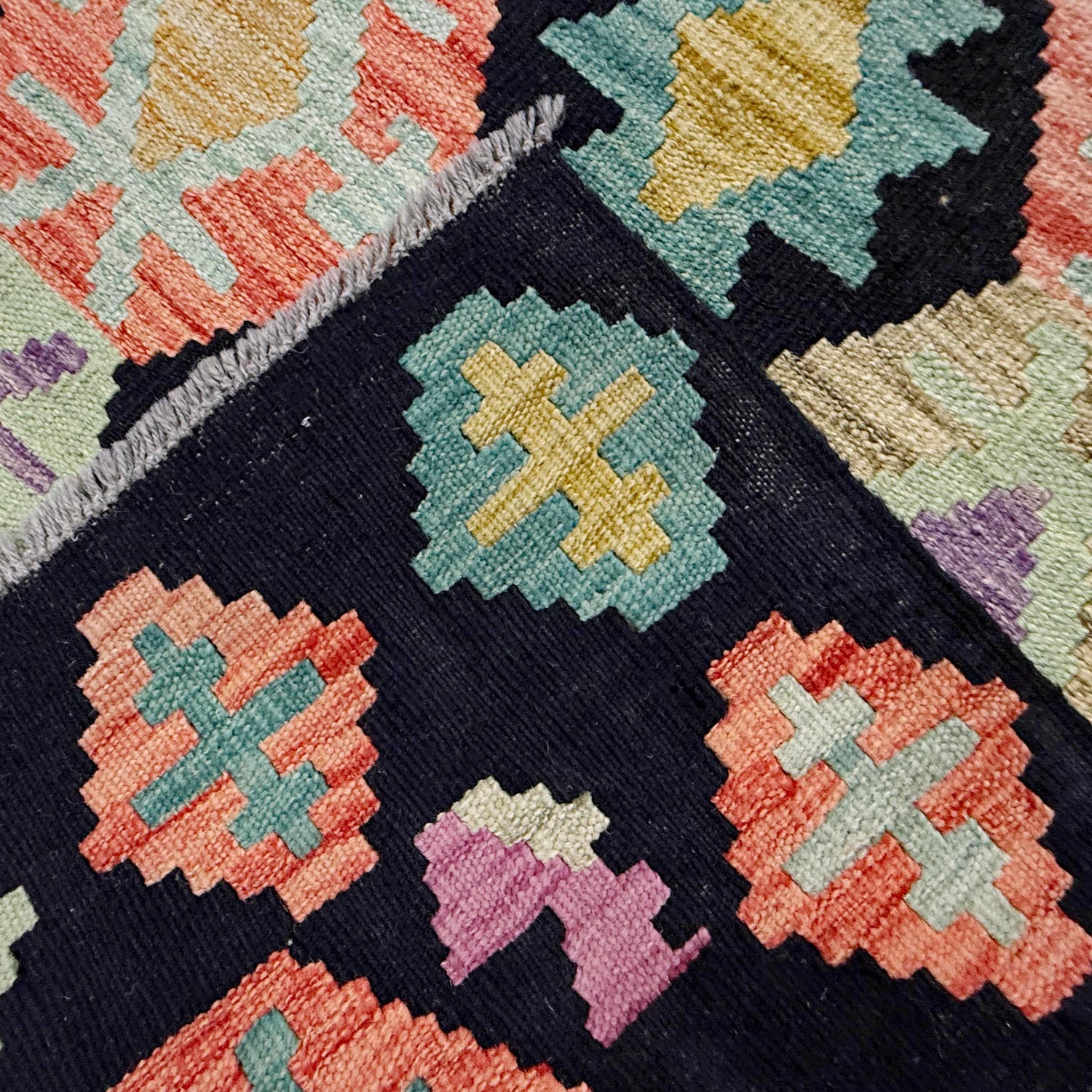 Handmade Vegetable Kilim 6' 8" x 9' 7" (ft) - No. W38232