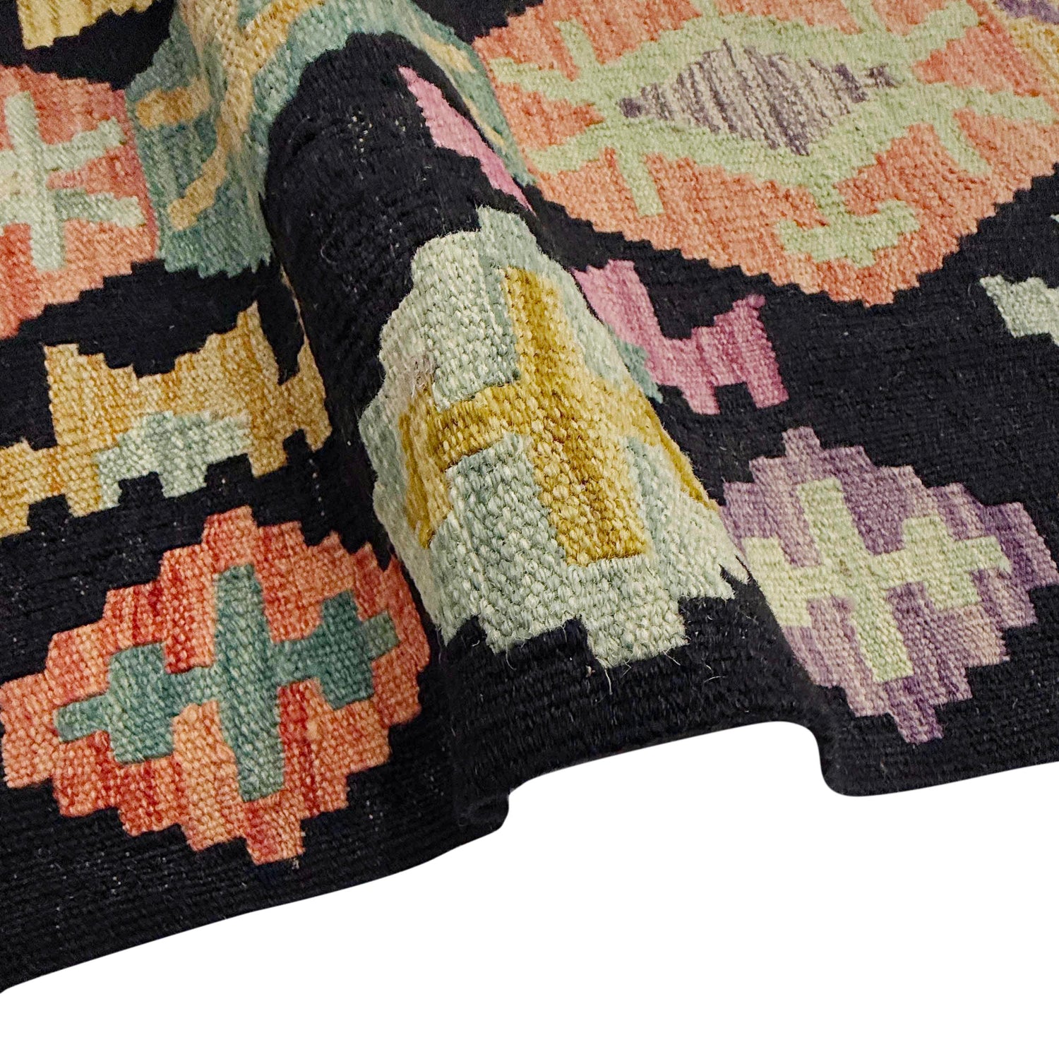 Handmade Vegetable Kilim 6' 8" x 9' 7" (ft) - No. W38232