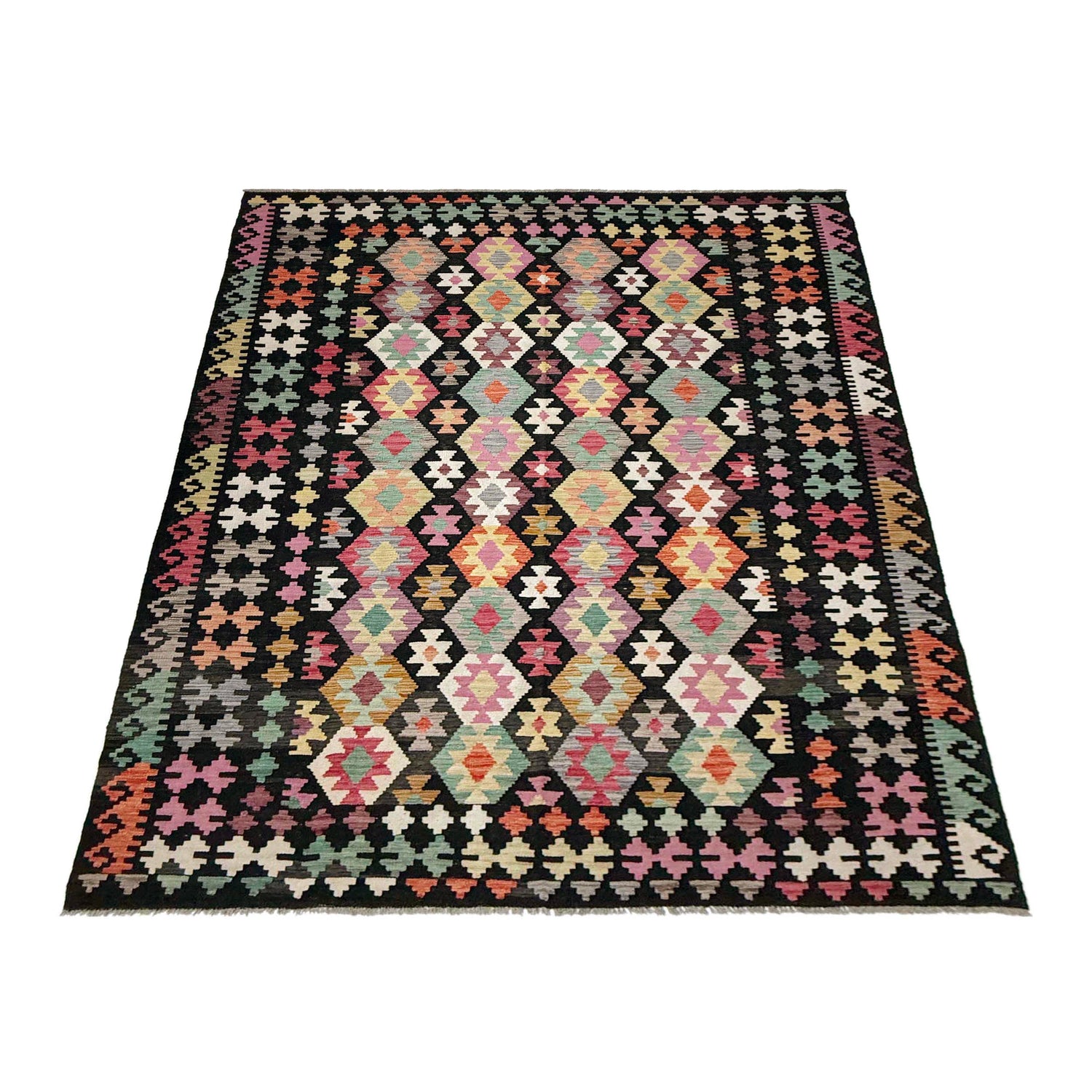 Handmade Vegetable Kelim 6' 5" x 9' 8" (ft) - No. W38233