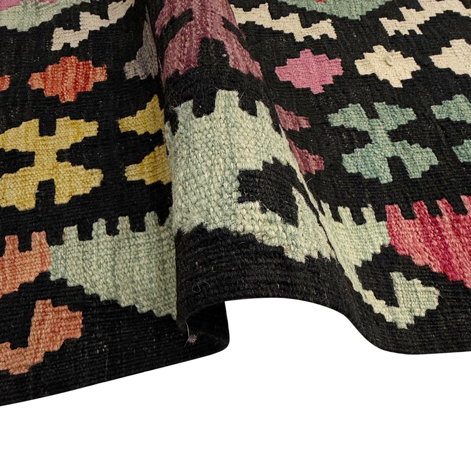 Handmade Vegetable Kilim 6' 7" x 9' 8" (ft) - No. W38234