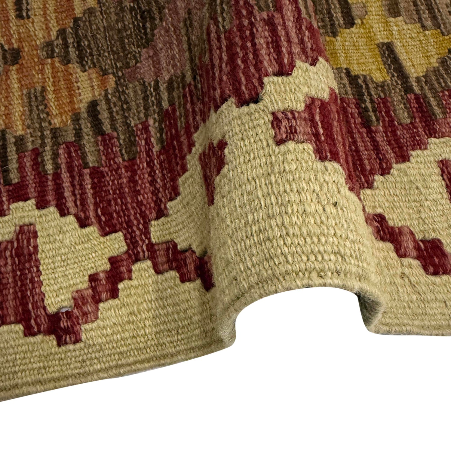 Handmade Vegetable Kelim 3' 5" x 3' 8" (ft) - No. W38237