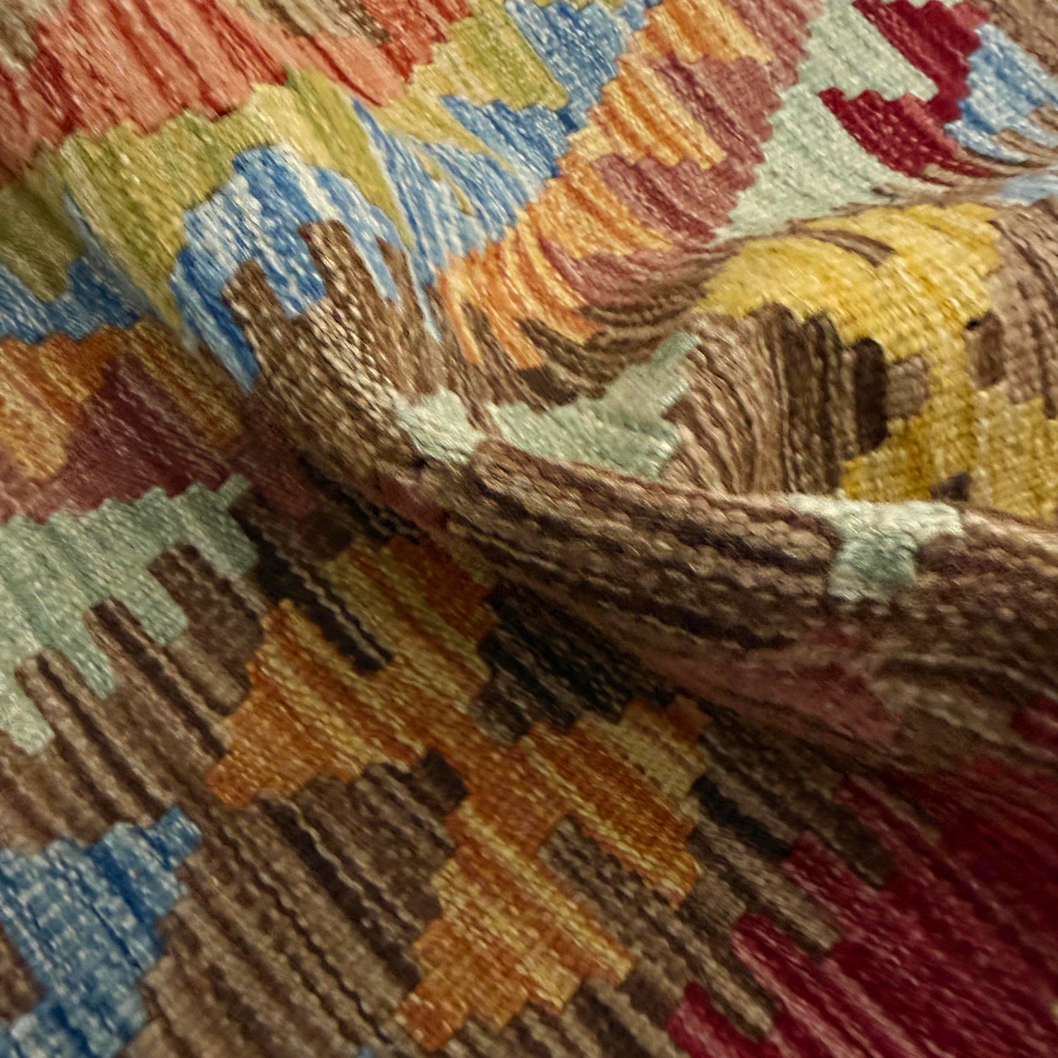 Handmade Vegetable Kelim 3' 5" x 3' 8" (ft) - No. W38237