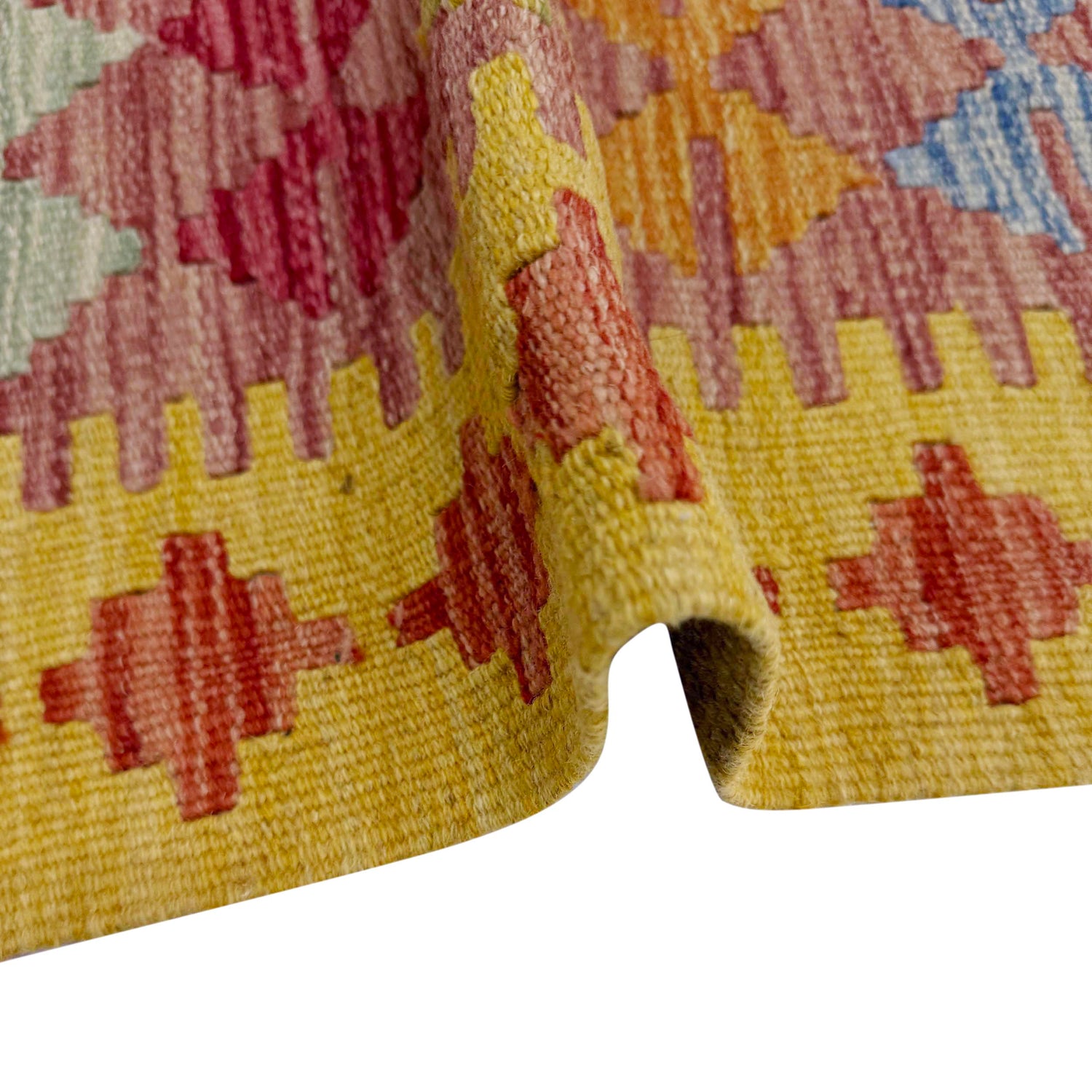 Handmade Vegetable Kilim 3' 3" x 3' 10" (ft) - No. W38241