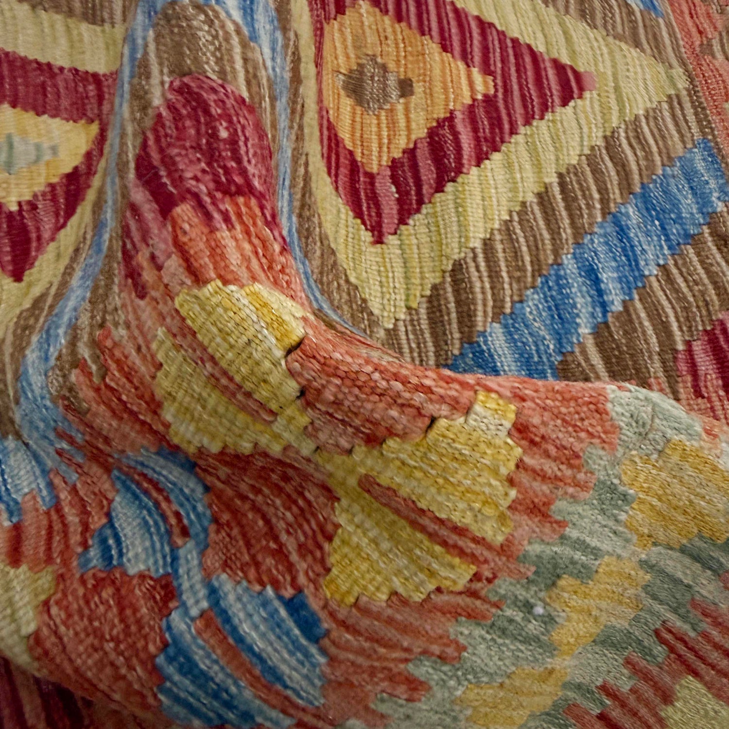 Handmade Vegetable Kilim 3' 5" x 4' 1" (ft) - No. W38244