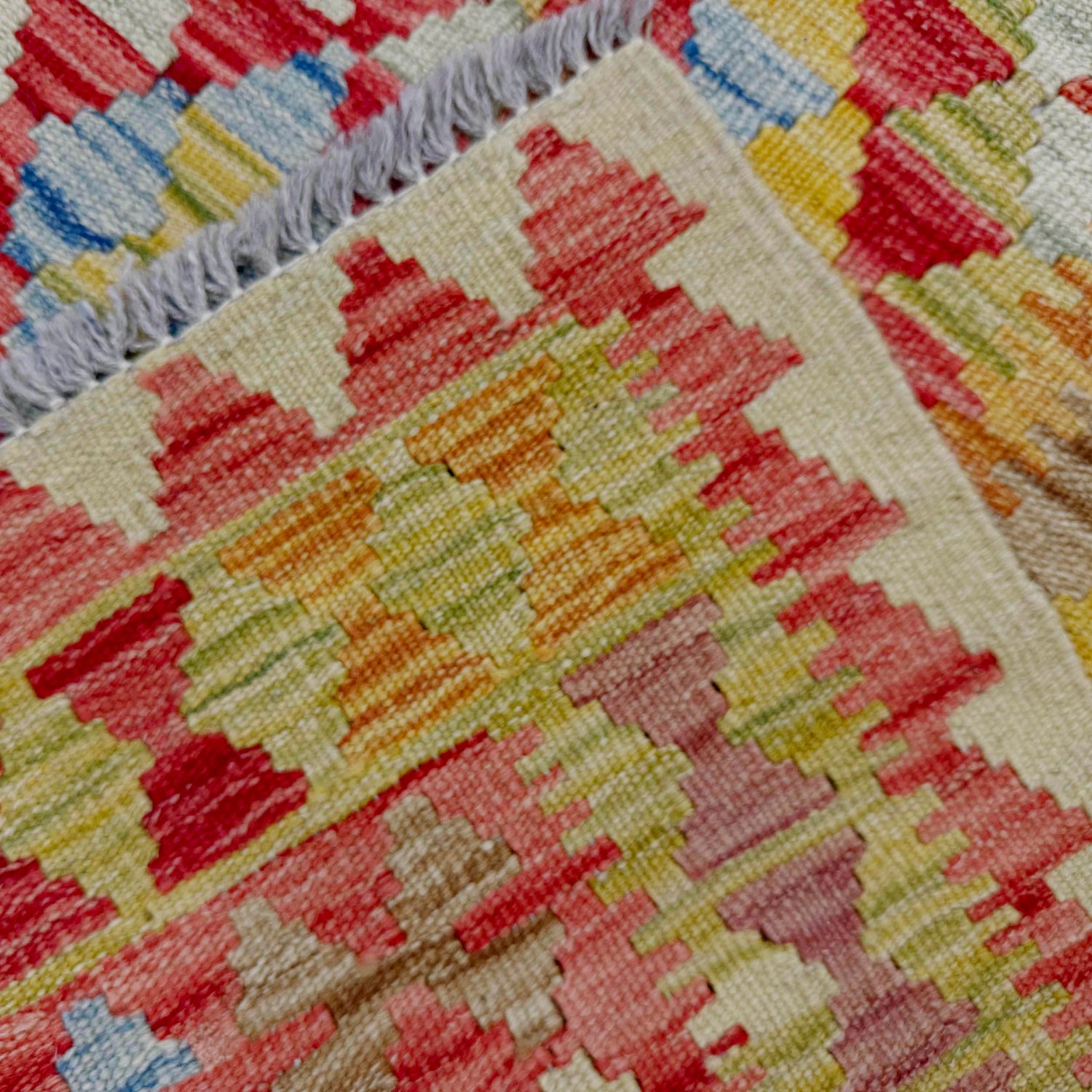 Handmade Vegetable Kilim 3' 7" x 5' 3" (ft) - No. W38254