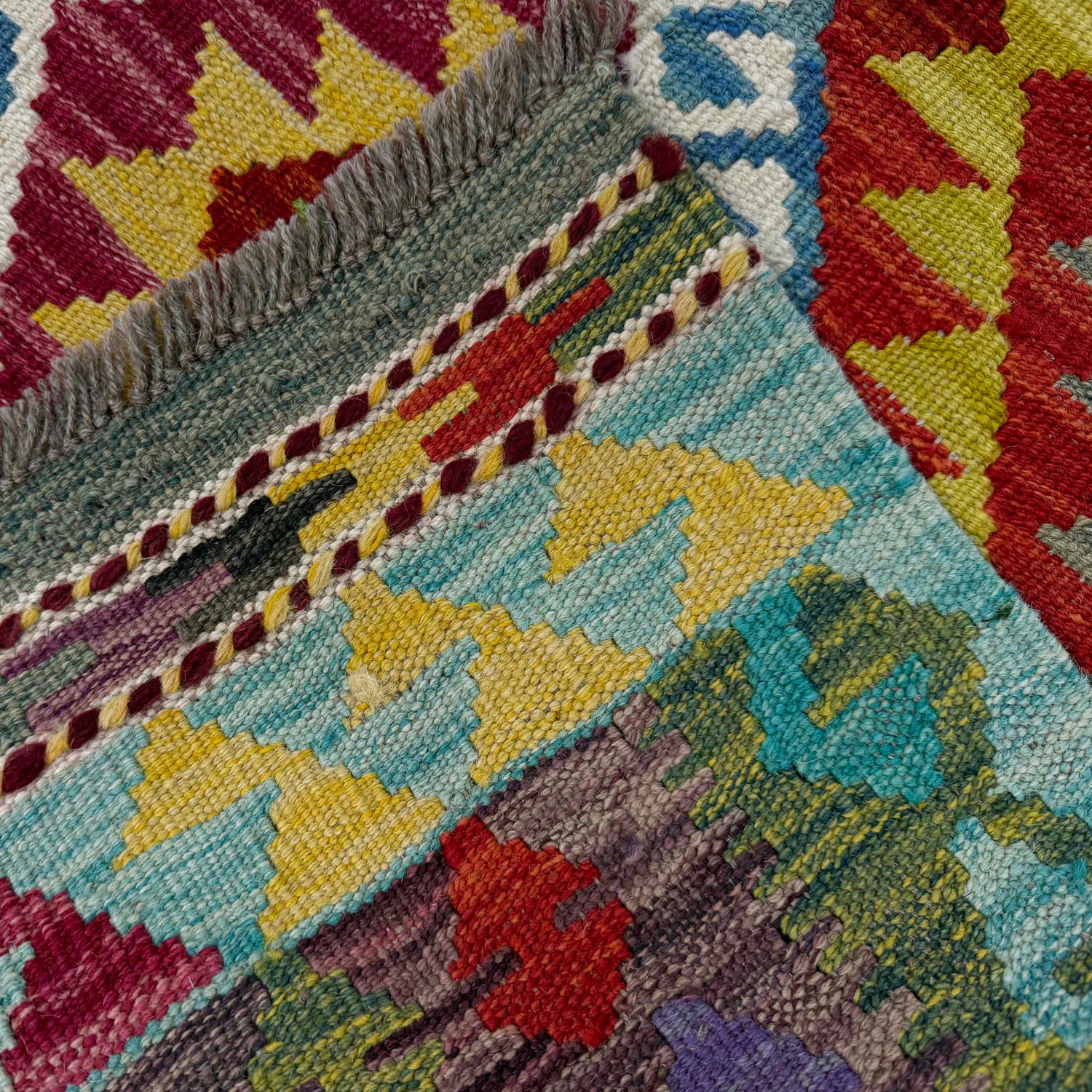 Handmade Vegetable Kilim 2' 9" x 3' 10" (ft) - No. W38561