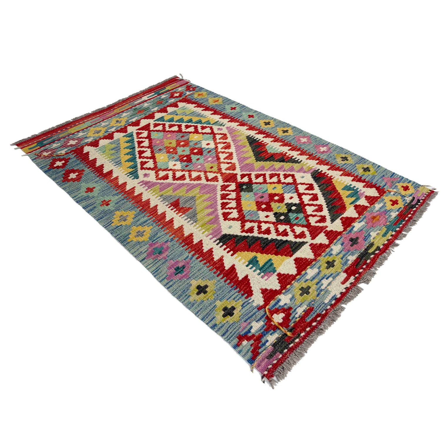 Handmade Vegetable Kelim 2' 10" x 4' 7" (ft) - No. W38563