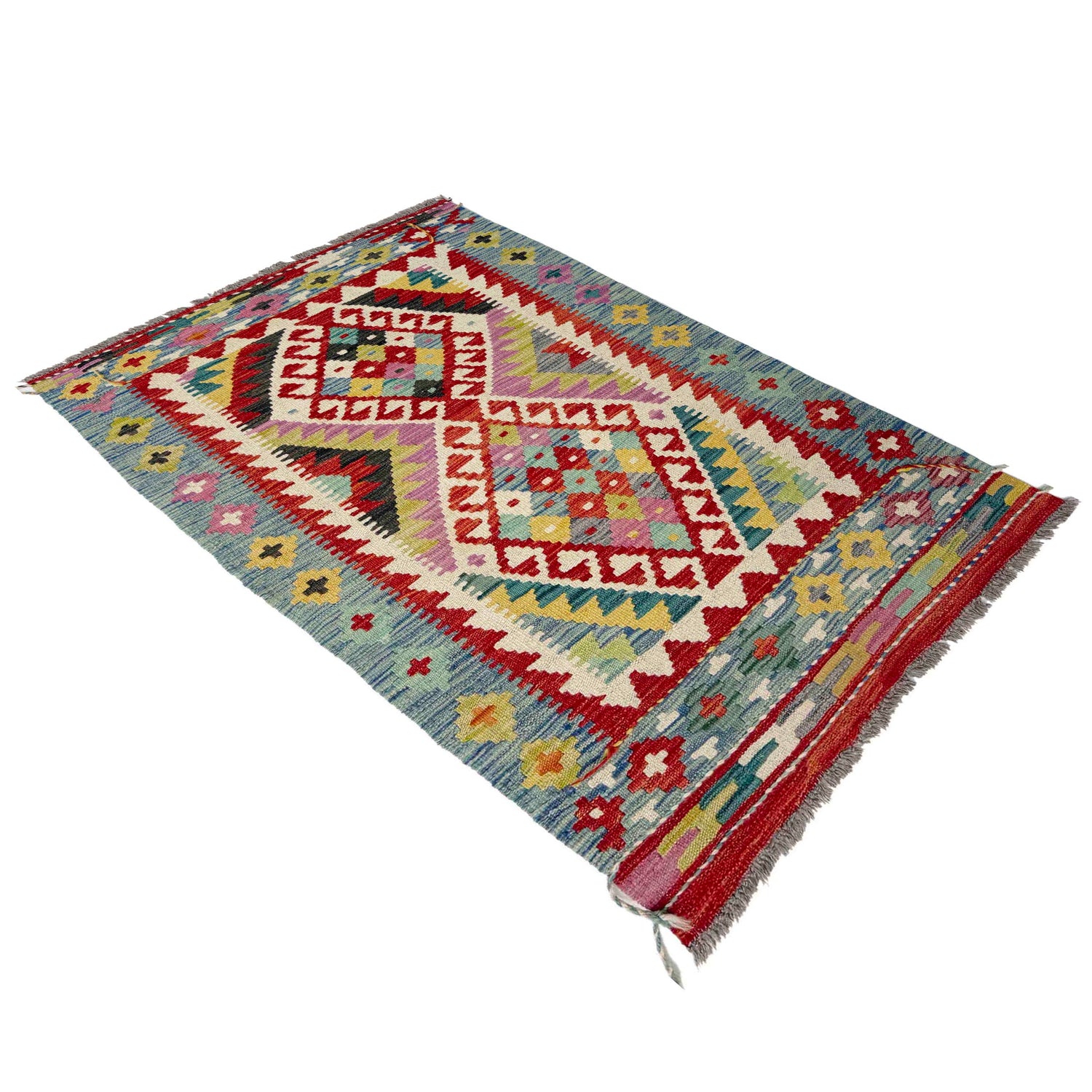 Handmade Vegetable Kelim 2' 10" x 4' 7" (ft) - No. W38563