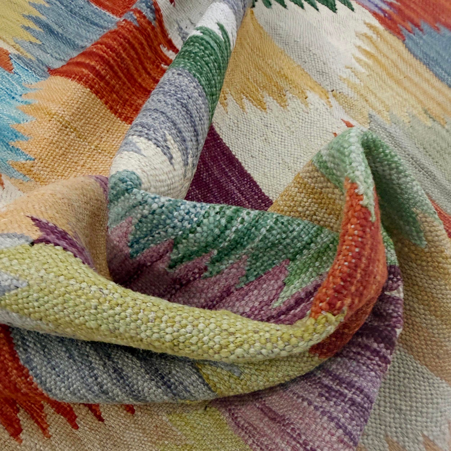 Handmade Vegetable Kelim 3' 10" x 5' 10" (ft) - No. W38938