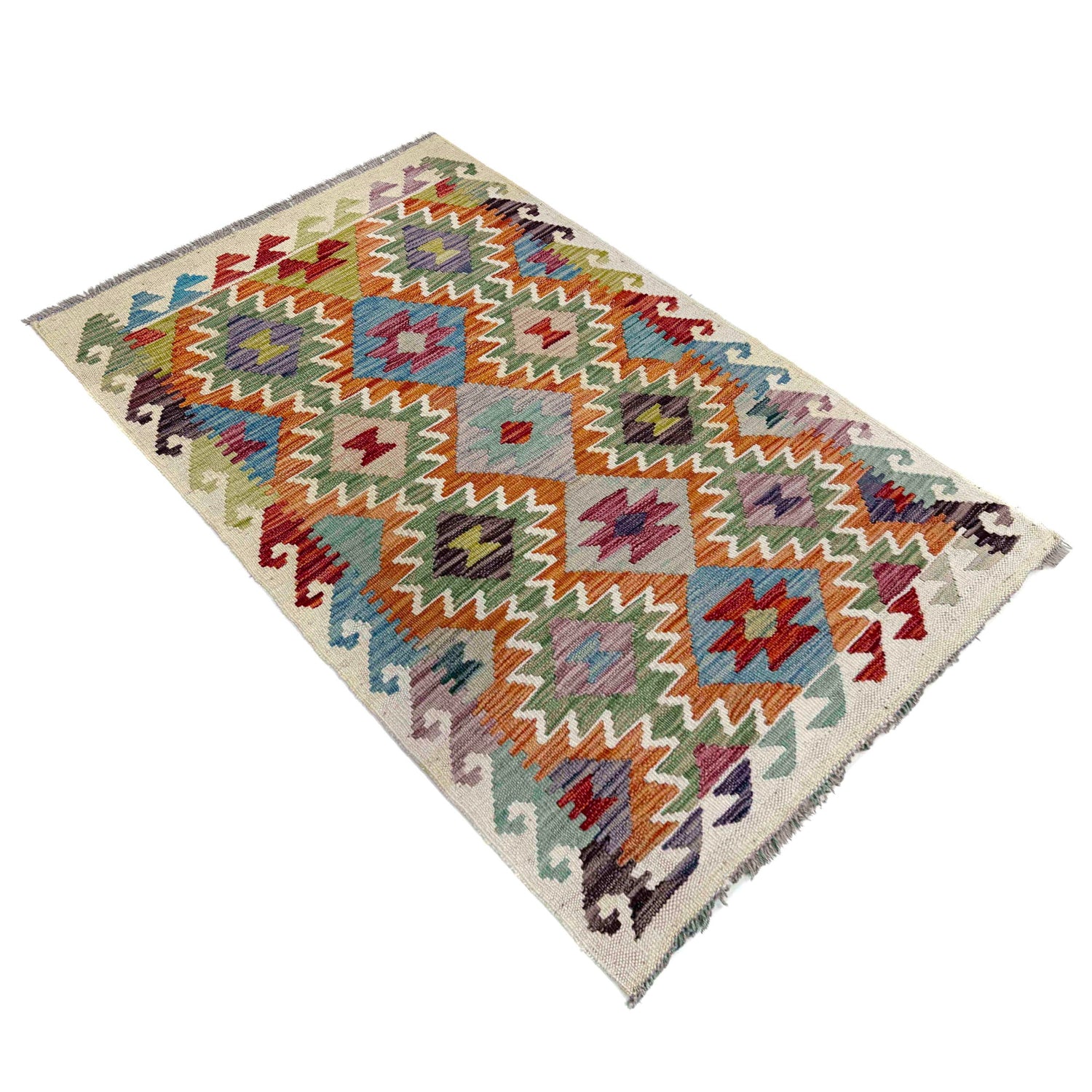 Handmade Vegetable Kelim 2' 7" x 4' 0" (ft) - No. W39910