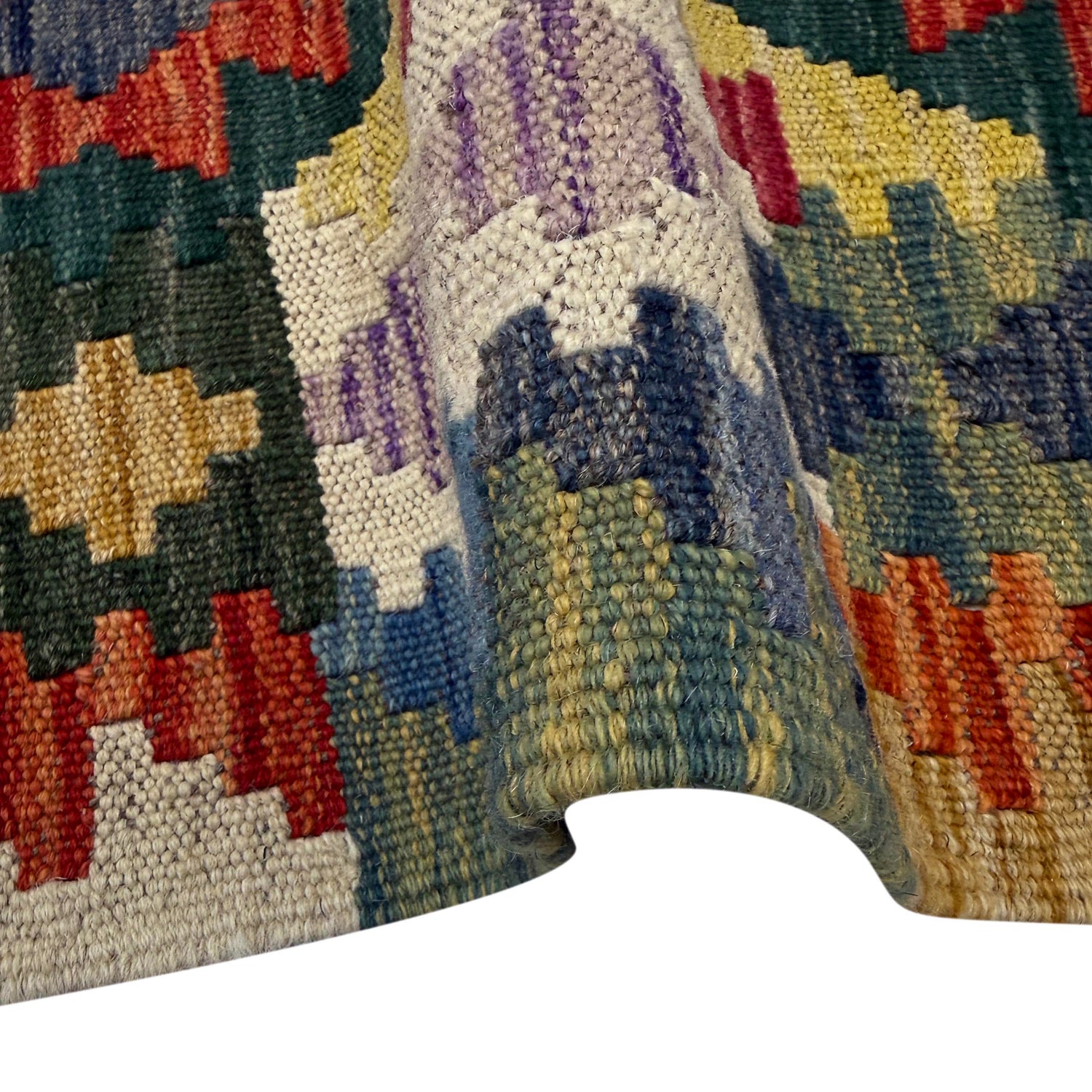 Handmade Vegetable Kilim 2' 11" x 4' 1" (ft) - No. W39914