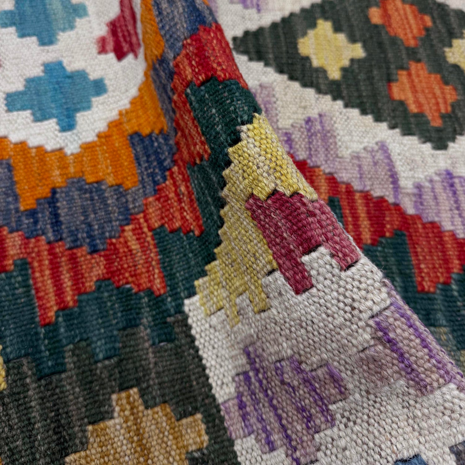 Handmade Vegetable Kilim 2' 11" x 4' 1" (ft) - No. W39914