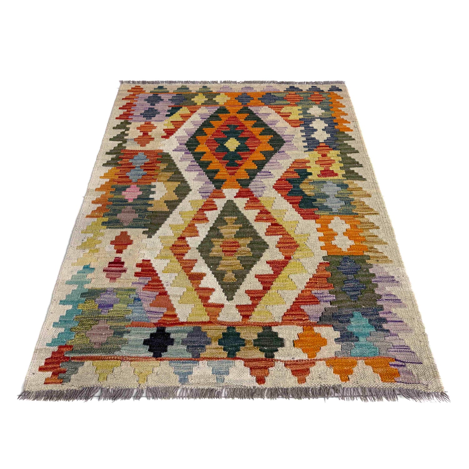 Handmade Vegetable Kilim 2' 10" x 3' 11" (ft) - No. W39915