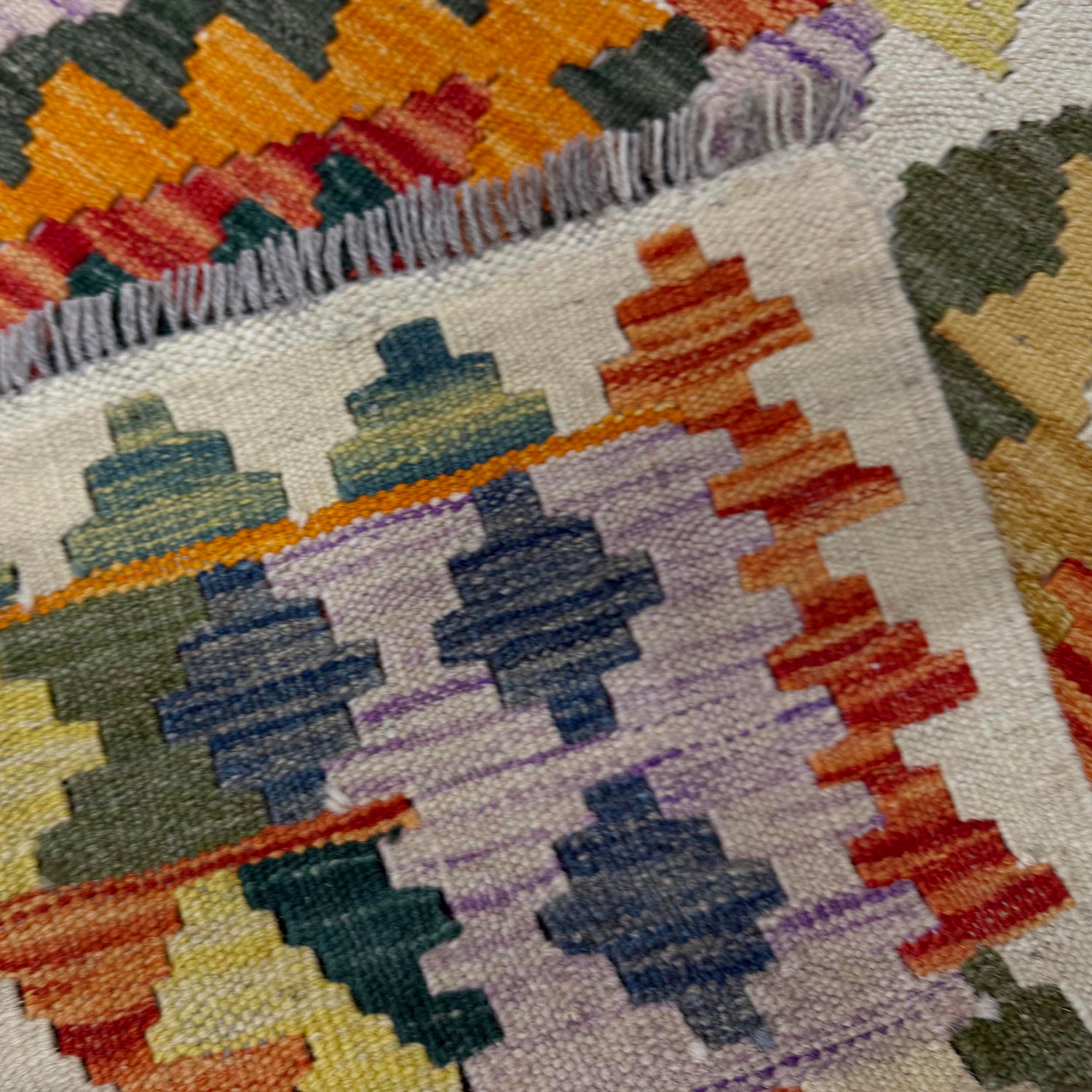 Handmade Vegetable Kilim 2' 10" x 3' 11" (ft) - No. W39915