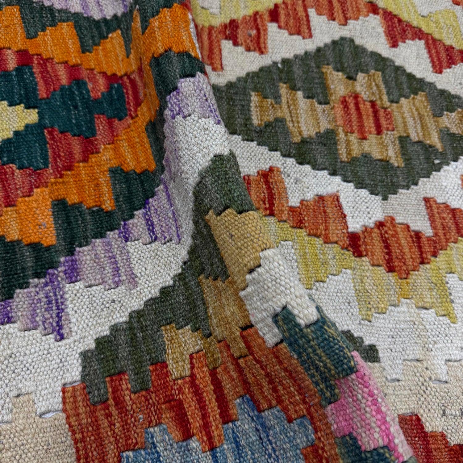 Handmade Vegetable Kilim 2' 10" x 3' 11" (ft) - No. W39915