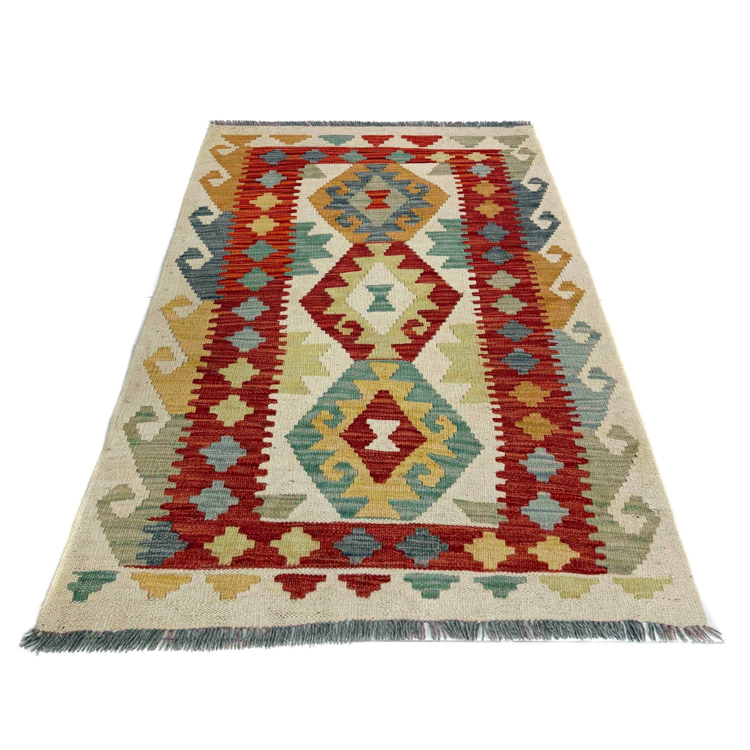 Handmade Vegetable Kilim 2' 6" x 3' 10" (ft) - No. W39916