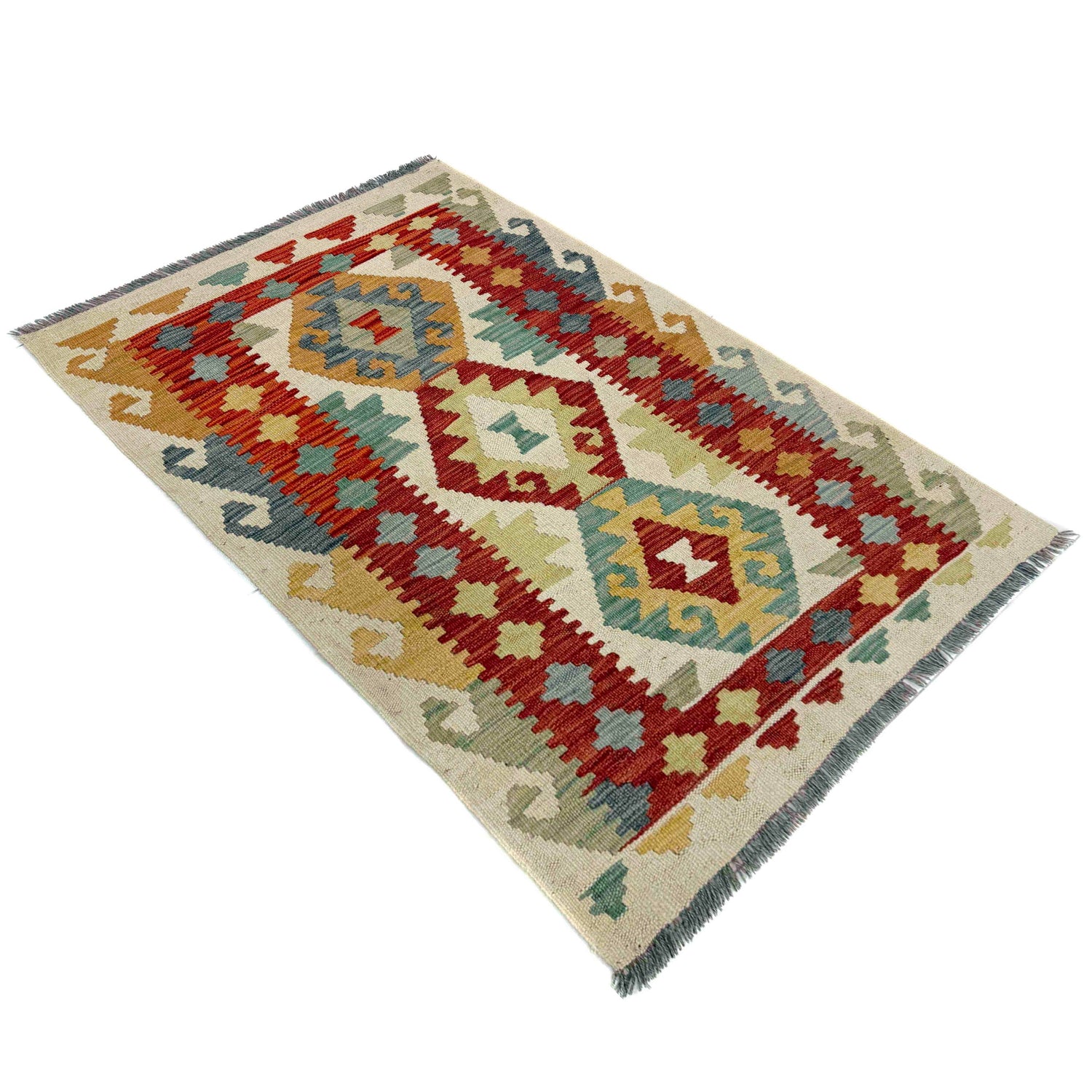 Handmade Vegetable Kilim 2' 6" x 3' 10" (ft) - No. W39916