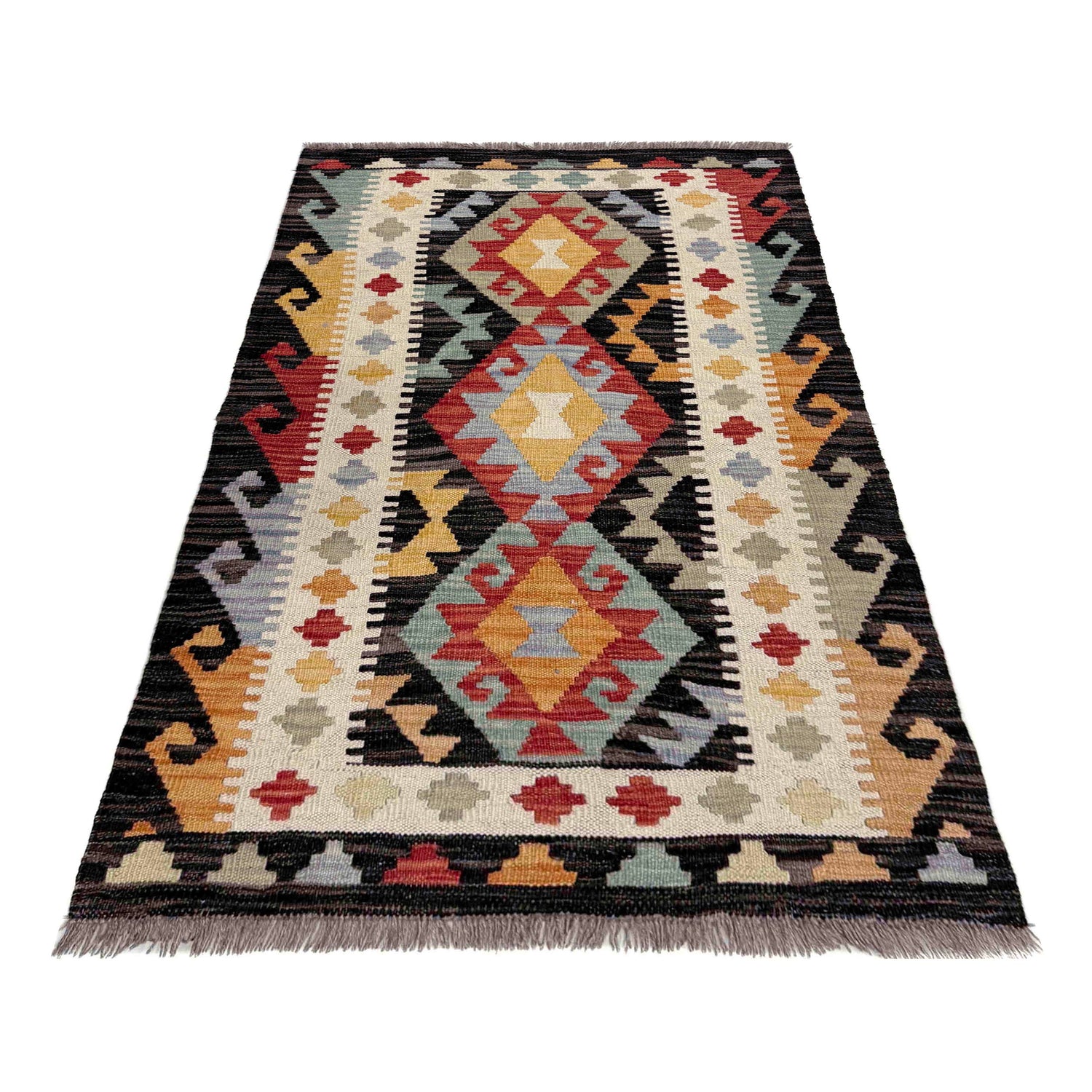 Handmade Vegetable Kelim 2' 8" x 4' 2" (ft) - No. W39919