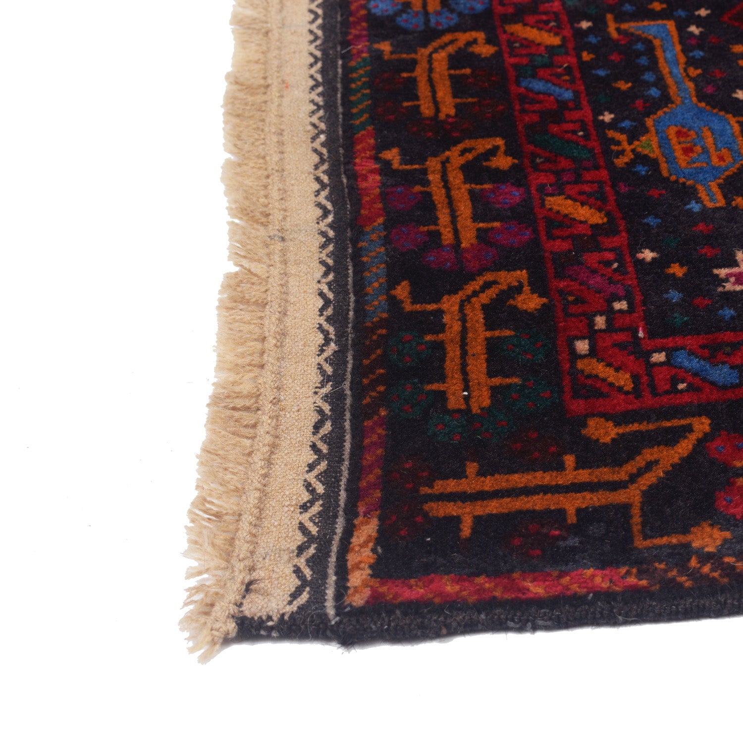 Handmade Village Design Carpet 3' 8" x 6' 4" (ft)- No. Y12718