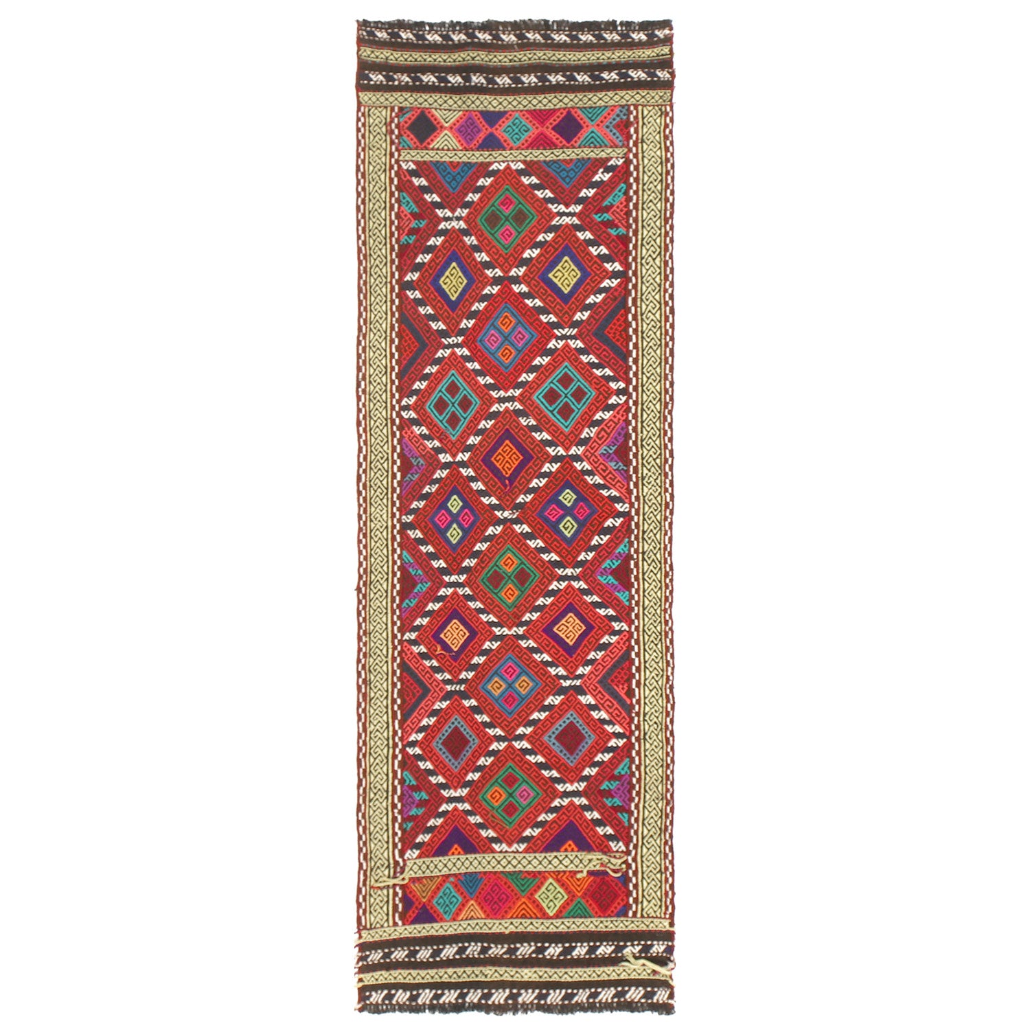 Embroidery Kilim Runner 2' 4" x 7' 9" (ft) - No. Y13028