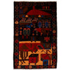 Handmade Village Design Carpet 3' 0" x 4' 8" (ft)- No. Y14761