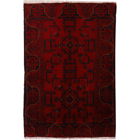 Red Color Khal Mohammadi Rug 2' 6 x 4' 0 (ft) - No. Y15481