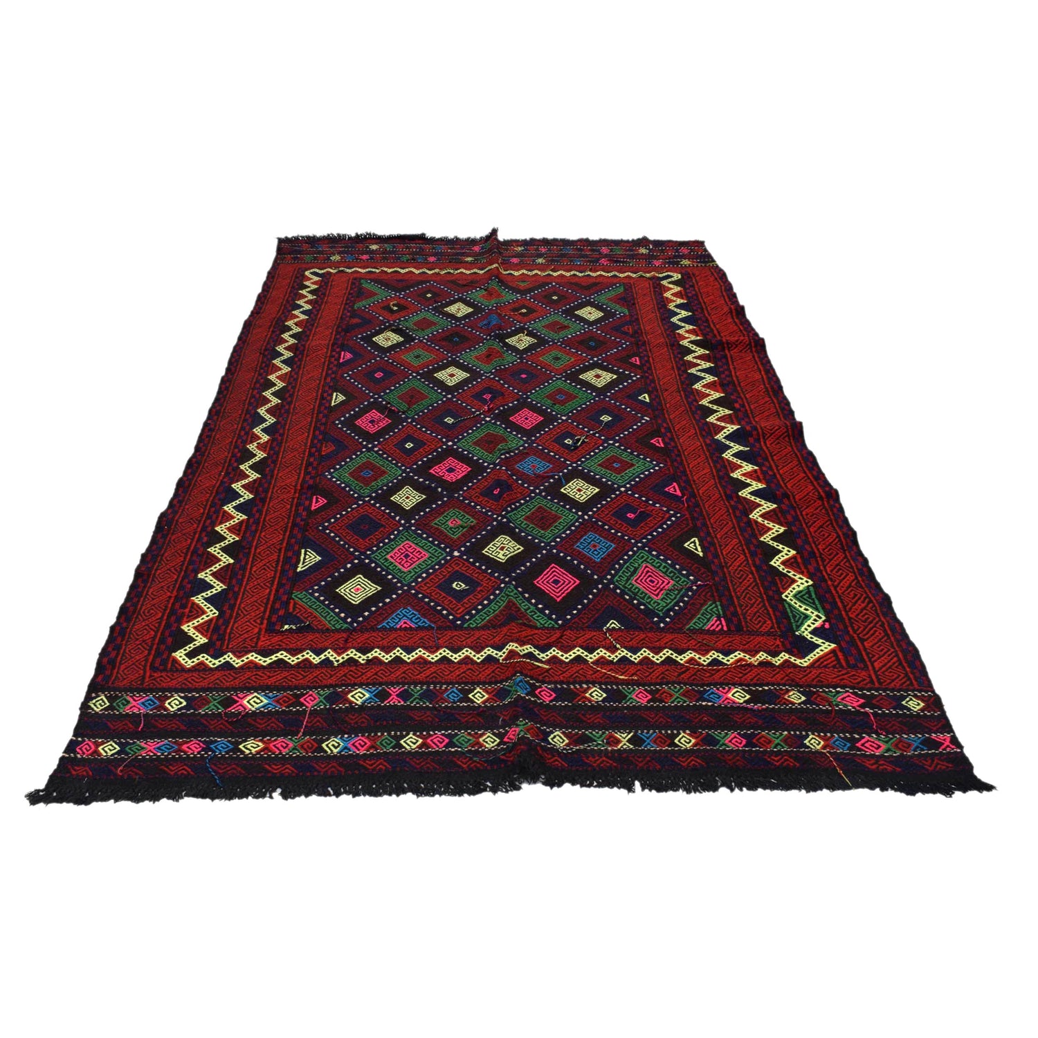 Hand Knotted Suzuni Kelim 5' 1" x 8' 5" (ft) - No. Y16037