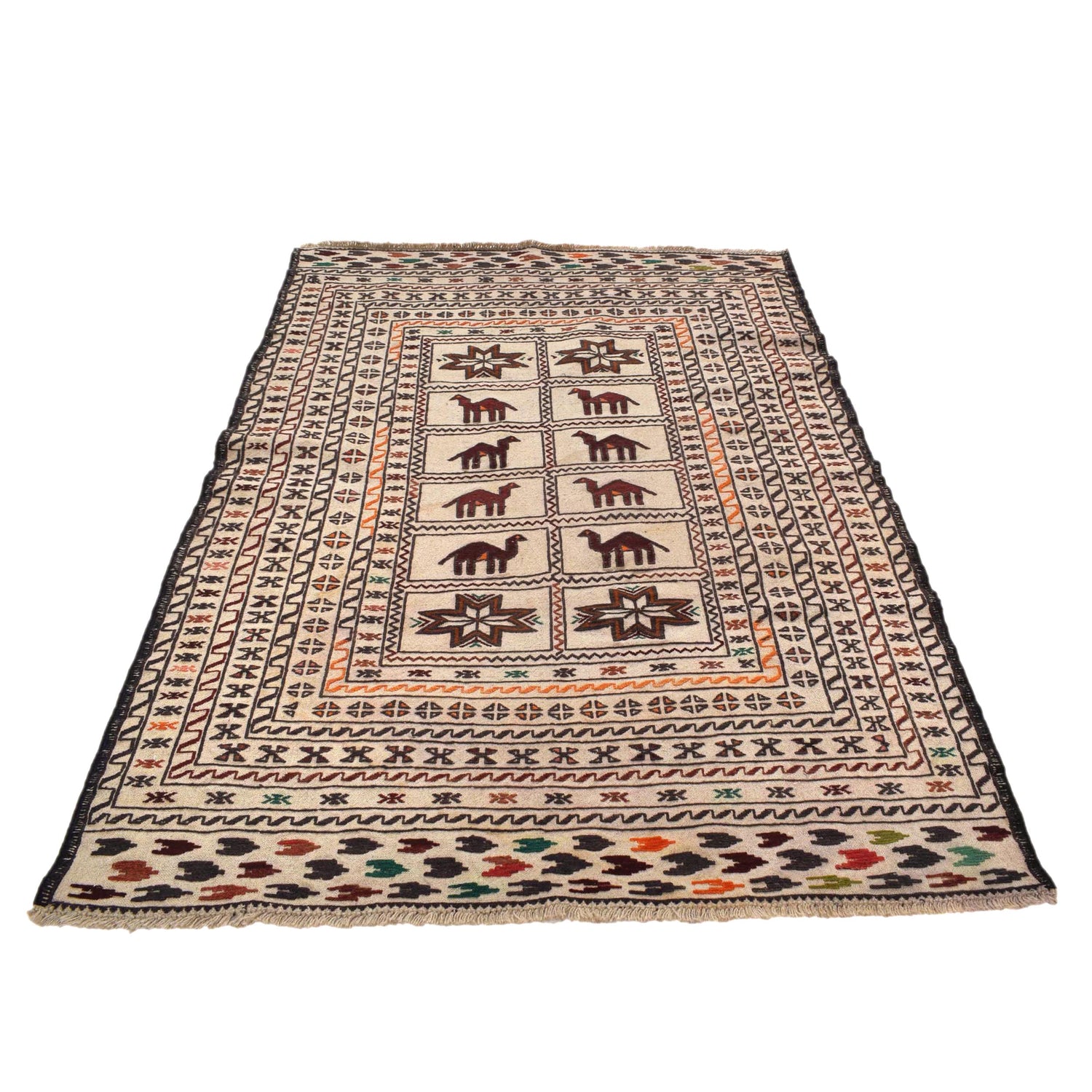 Traditional Soumak Kilim 4' 4" x 6' 4" (ft) - No. Y16060