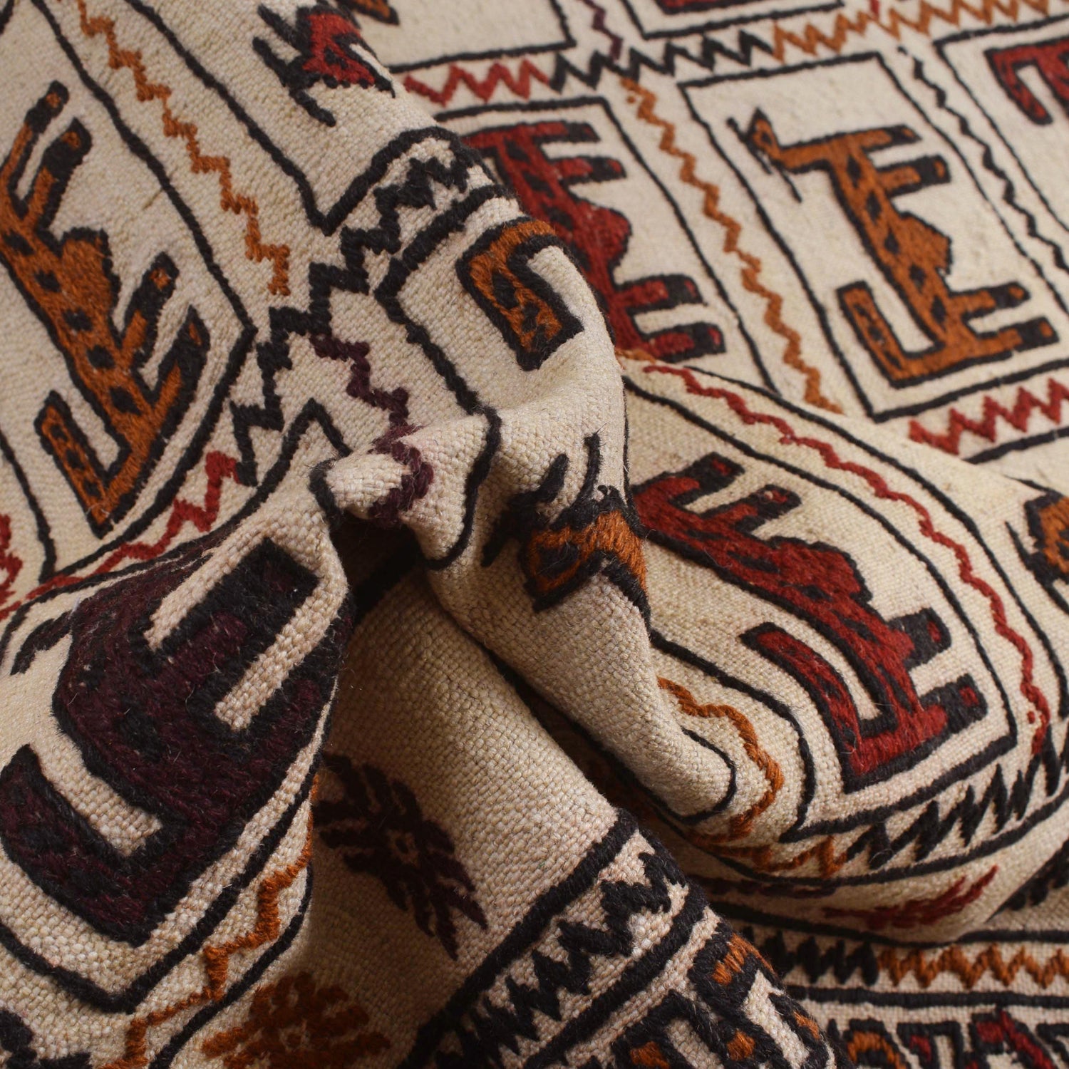 Traditional Soumak Kilim 3' 11" x 6' 6" (ft) - No. Y16062