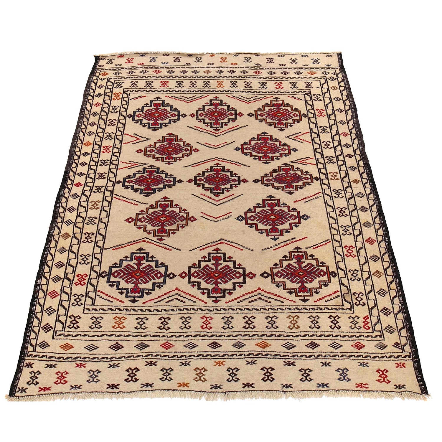 Traditional Soumak Kilim 4' 6" x 6' 4" (ft) - No. Y16063