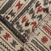 White Flatweave Kilim 4' 3" x 6' 4" (ft) - No. Y16068