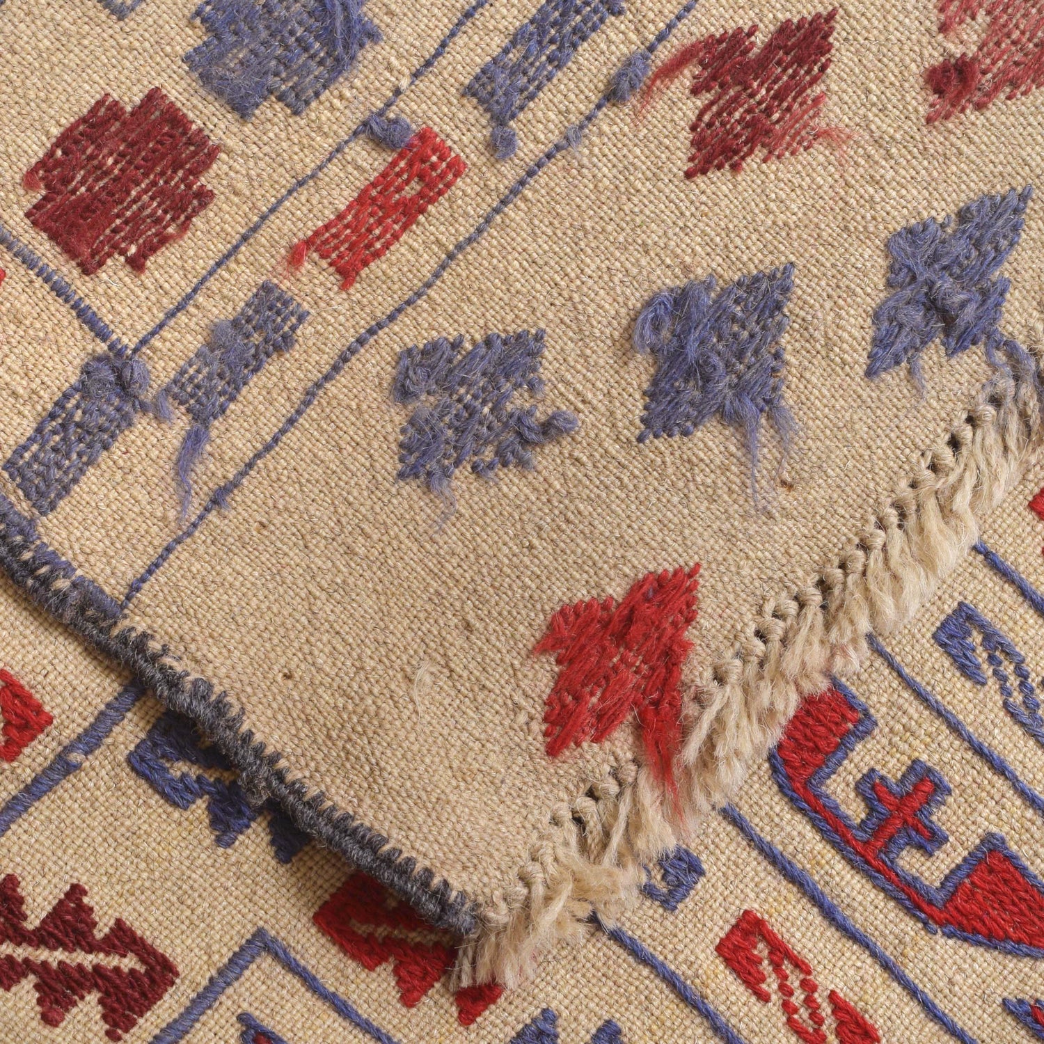 White Kelim 4' 1" x 5' 10" (ft) - No. Y16069