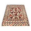 White Flatweave Kilim 4' 5" x 5' 4" (ft) - No. Y16166