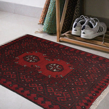 Handmade Door Mat 1' 9" x 2' 2" (ft) - No. Y21655