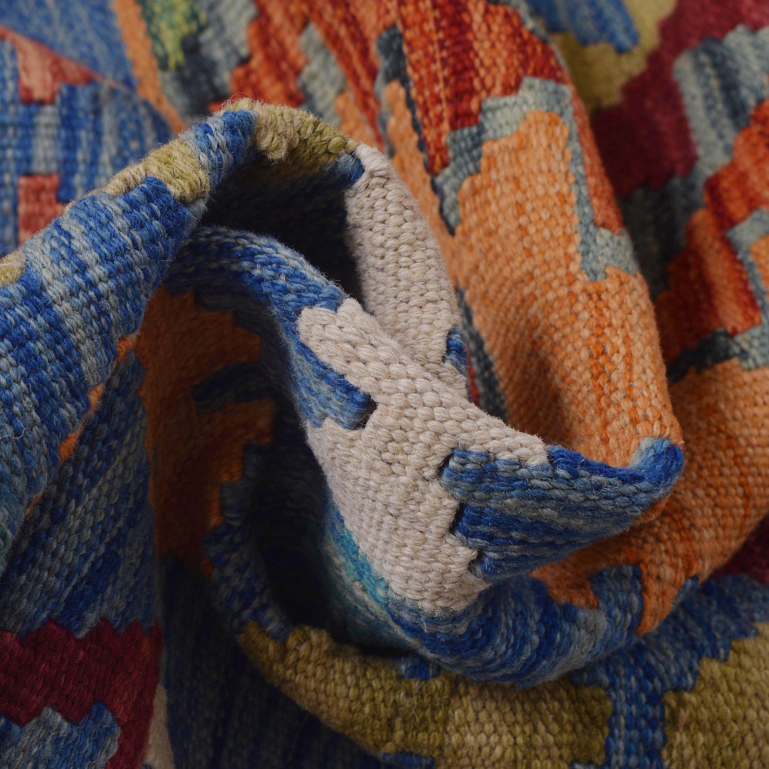 Handmade Vegetable Kelim 5' 7" x 7' 5" (ft) - No. Y31004