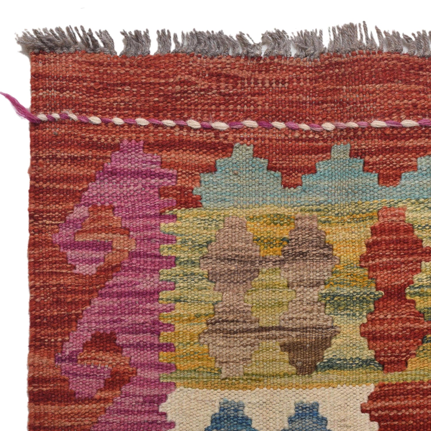 Handmade Vegetable Kilim 6' 7" x 9' 5" (ft) - No. Y31017