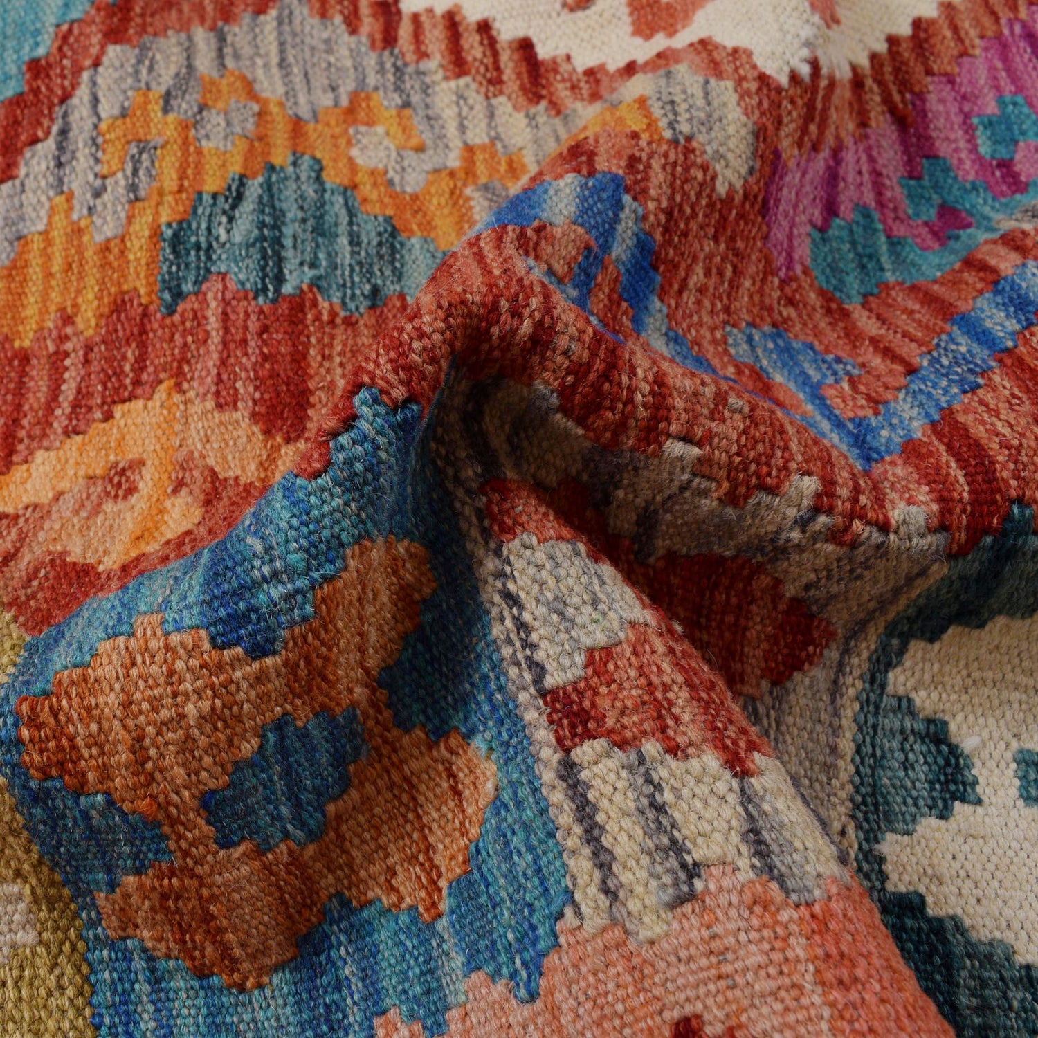 Handmade Vegetable Kilim 6' 7" x 9' 5" (ft) - No. Y31017