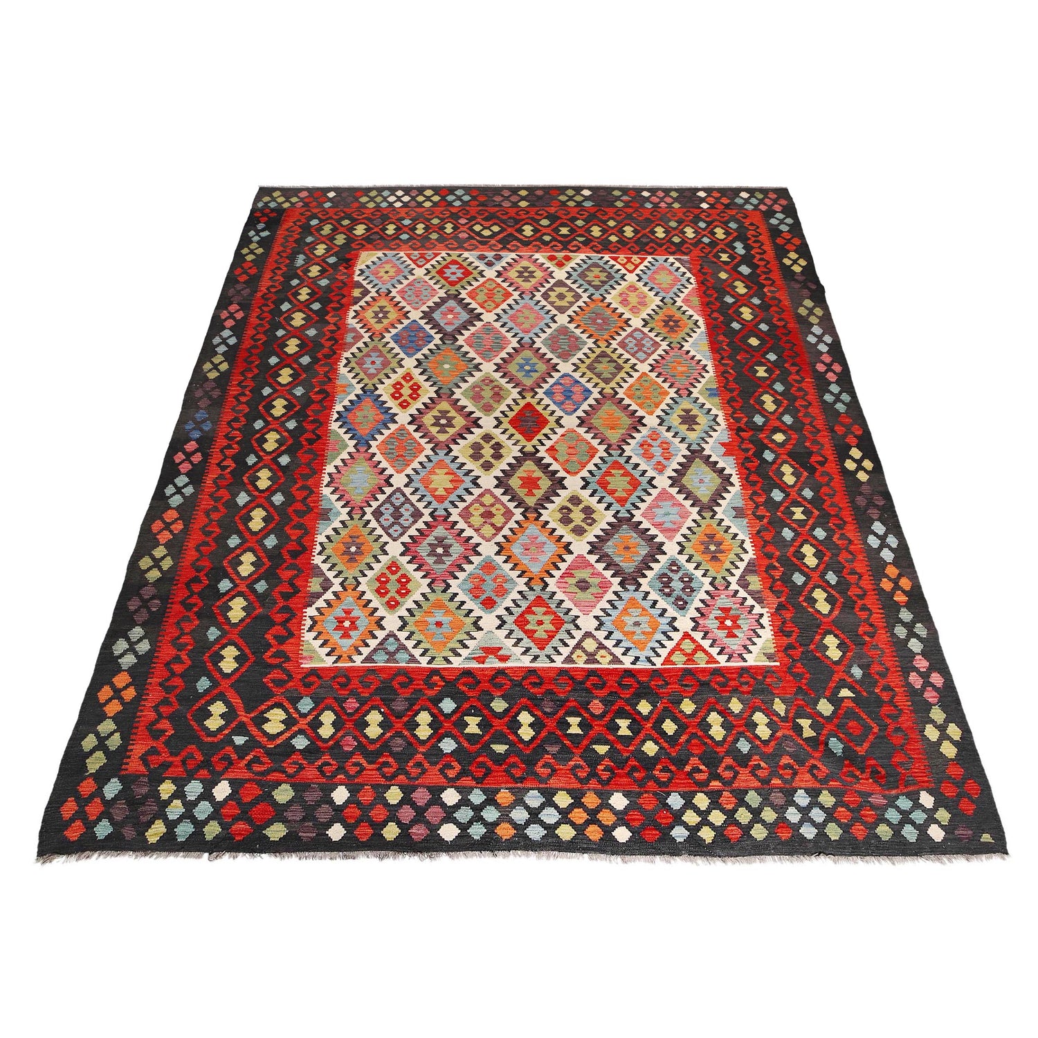 Handmade Vegetable Kilim 9' 10" x 12' 6" (ft) - No. Y31034