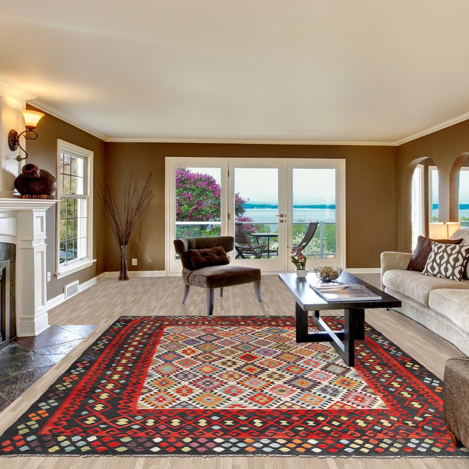 Handmade Vegetable Kilim 9' 10" x 12' 6" (ft) - No. Y31034