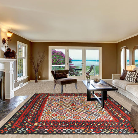 Handmade Vegetable Kilim 9' 10" x 12' 6" (ft) - No. Y31034