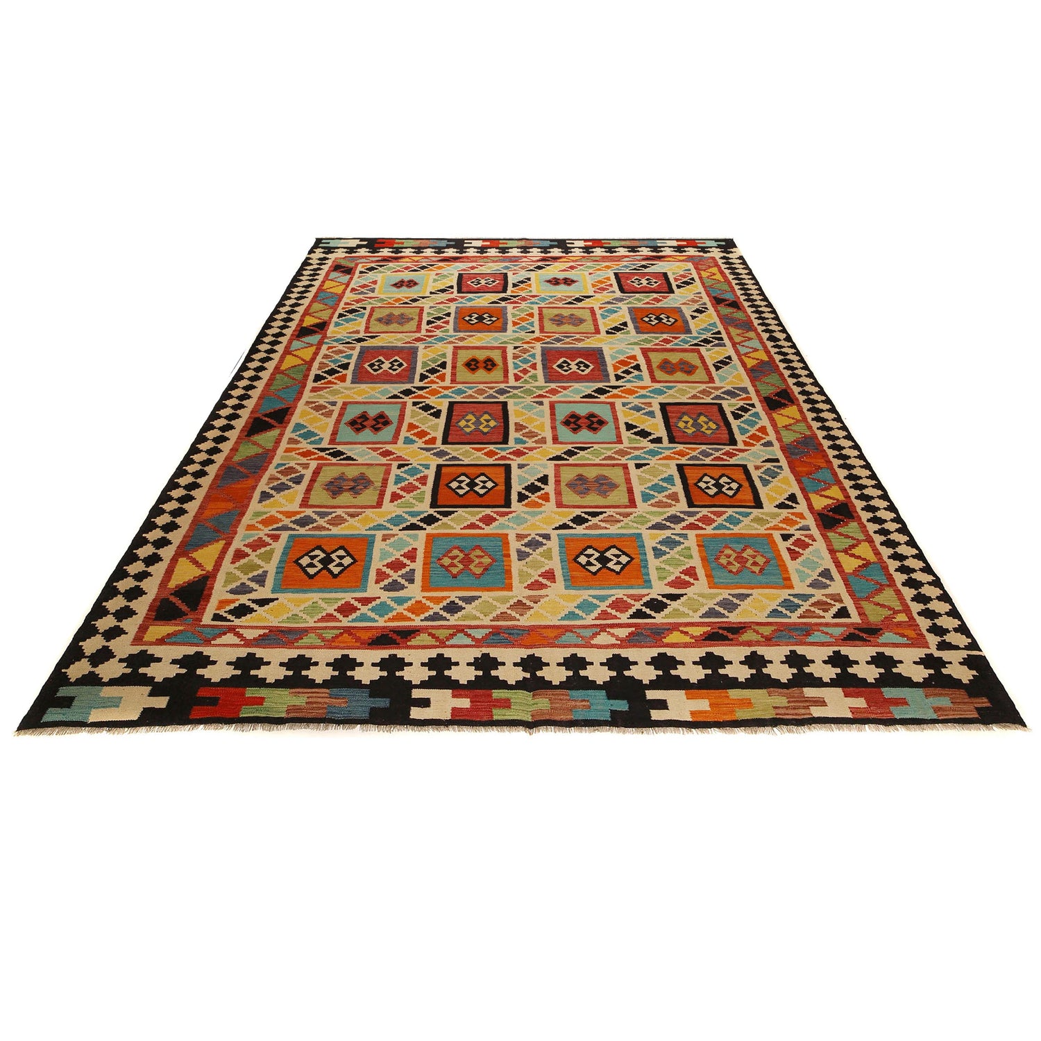 Handmade Vegetable Kilim 9' 6" x 12' 11" (ft) - No. Y31567