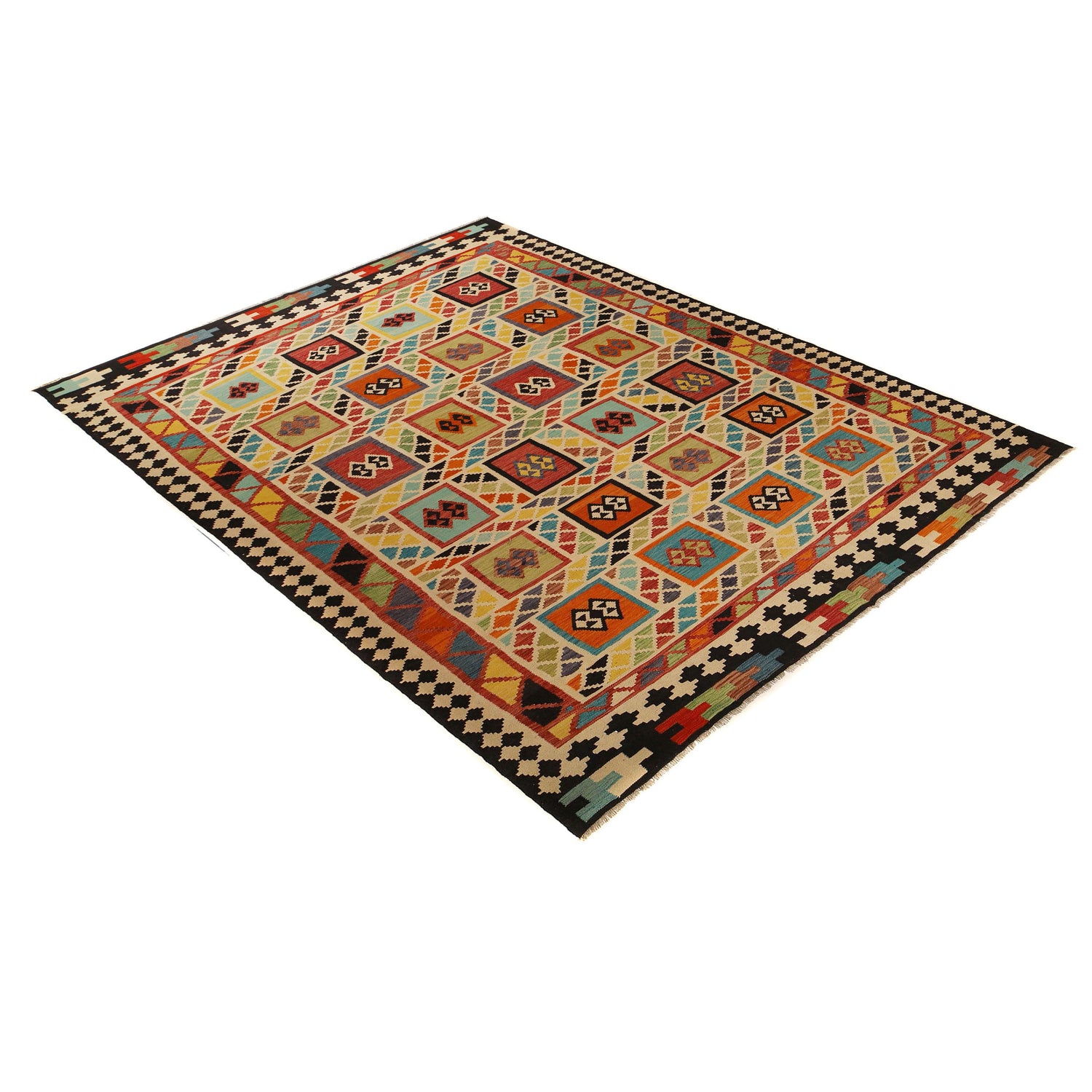 Handmade Vegetable Kilim 9' 6" x 12' 11" (ft) - No. Y31567